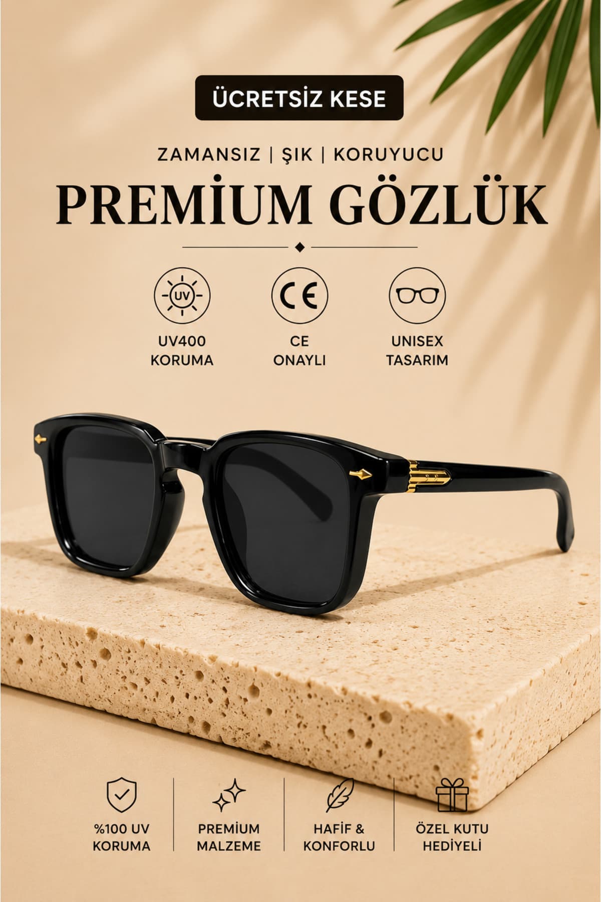 عینک آفتابی WATCHOFROYAL Royal Eyewear مشکی مدل RE981 عینک آفتابی WATCHOFROYAL Royal Eyewear مشکی مدل RE981