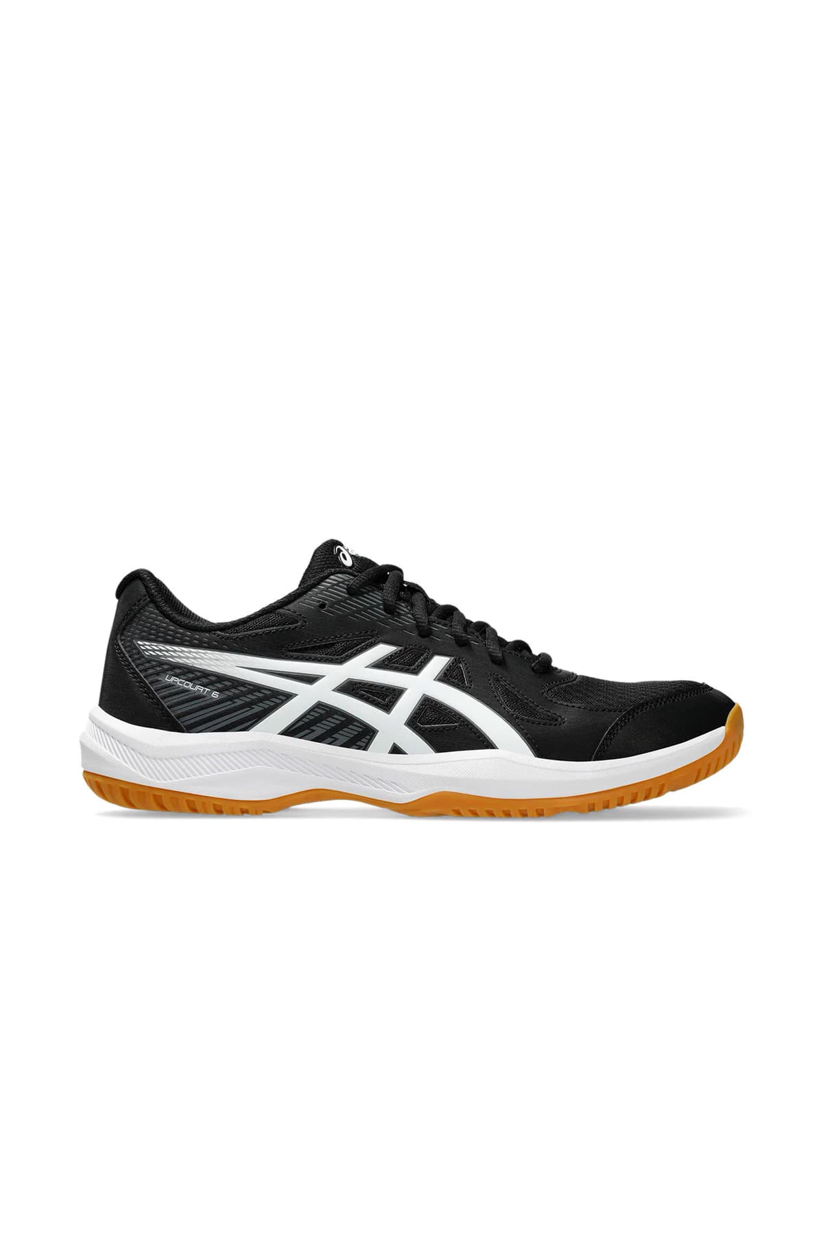 کفش والیبال یونیسکس Asics مشکی مدل Upcourt 6 کفش والیبال یونیسکس Asics مشکی مدل Upcourt 6