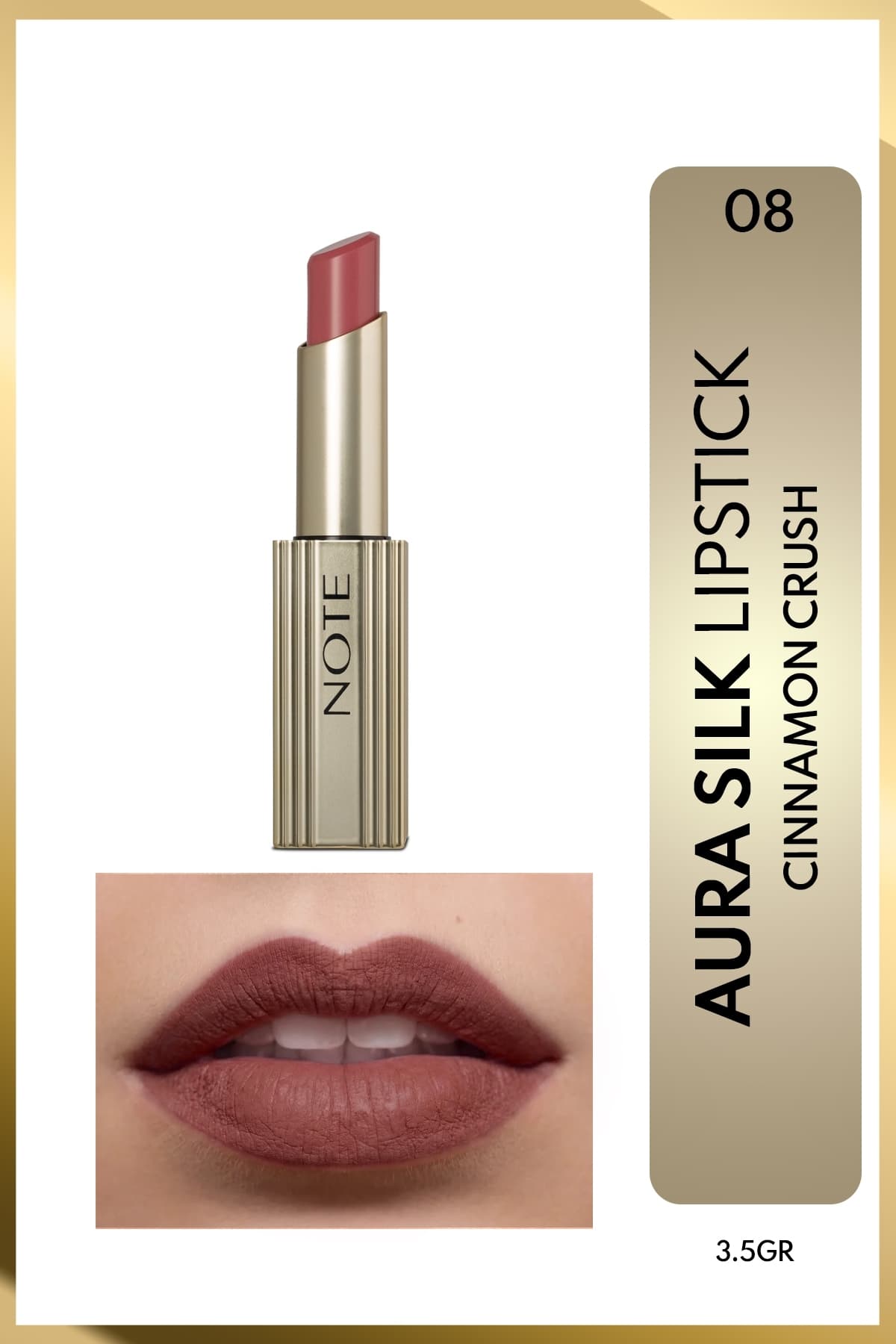 رژ لب Note Cosmetics کرمی نیمهدرخشان مدل 08 Cinnamon Crush قهوهای رژ لب Note Cosmetics کرمی نیمهدرخشان مدل 08 Cinnamon Crush قهوهای