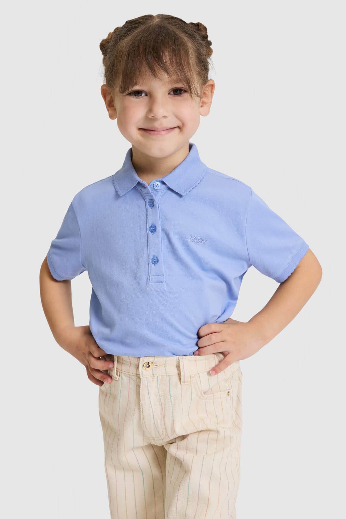 تیشرت دخترانه یقه پولو U.S. Polo Assn. بنفش ساده مدل 50328218-VR245 تیشرت دخترانه یقه پولو U.S. Polo Assn. بنفش ساده مدل 50328218-VR245