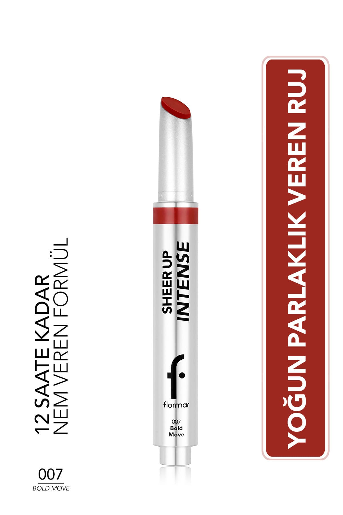 رژ لب ژلی Flormar Sheer Up Intense بافت کرمی و جلوه براق مدل 007 Bold Move رژ لب ژلی Flormar Sheer Up Intense بافت کرمی و جلوه براق مدل 007 Bold Move