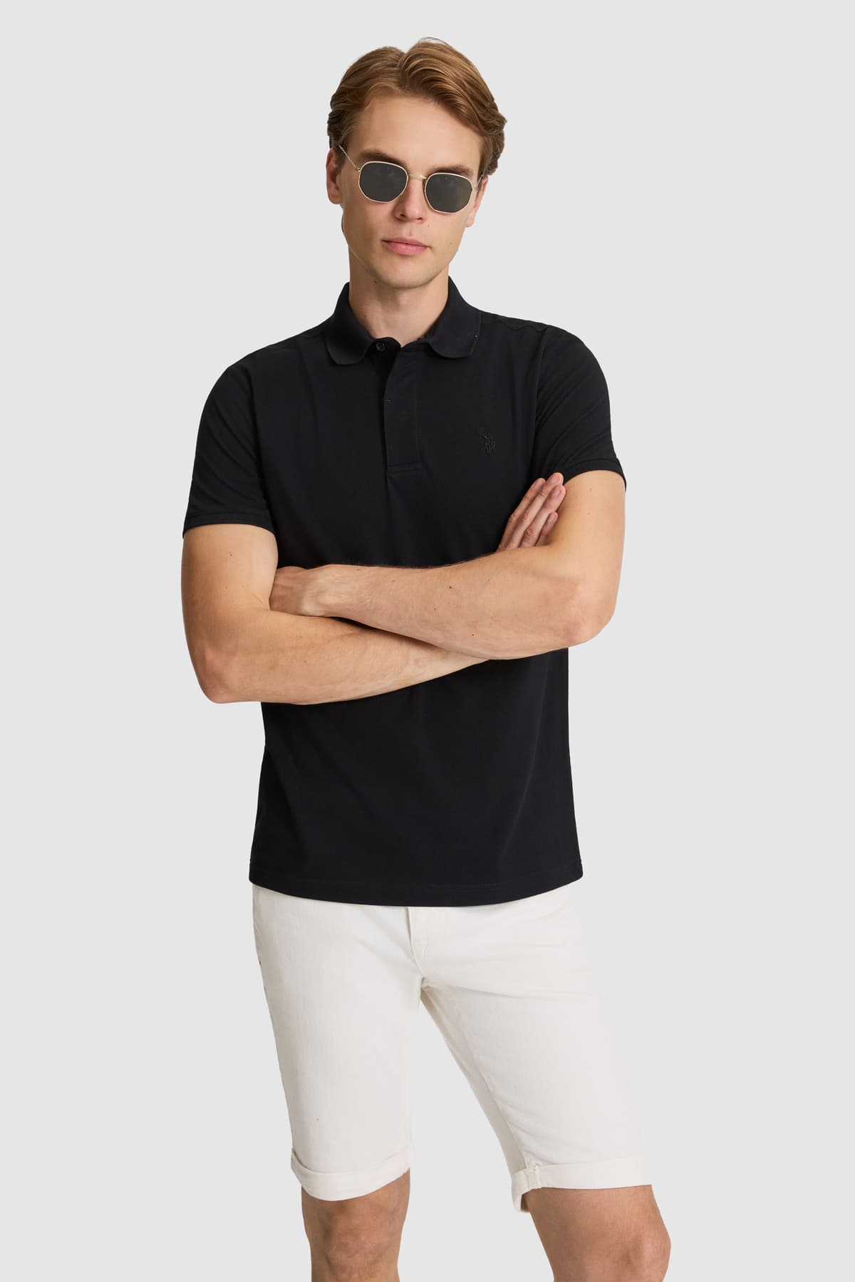 تیشرت مردانه U.S. Polo Assn. مشکی اسلیم فیت یقه پولو بیسیک مدل 50327003-VR046 تیشرت مردانه U.S. Polo Assn. مشکی اسلیم فیت یقه پولو بیسیک مدل 50327003-VR046
