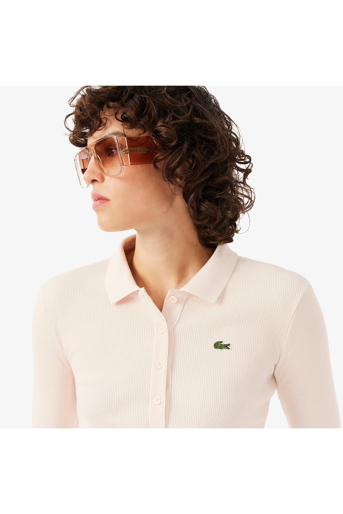 پولو زنانه Lacoste اسلیم فیت آستین بلند صورتی روشن مدل L.12.D پولو زنانه Lacoste اسلیم فیت آستین بلند صورتی روشن مدل L.12.D