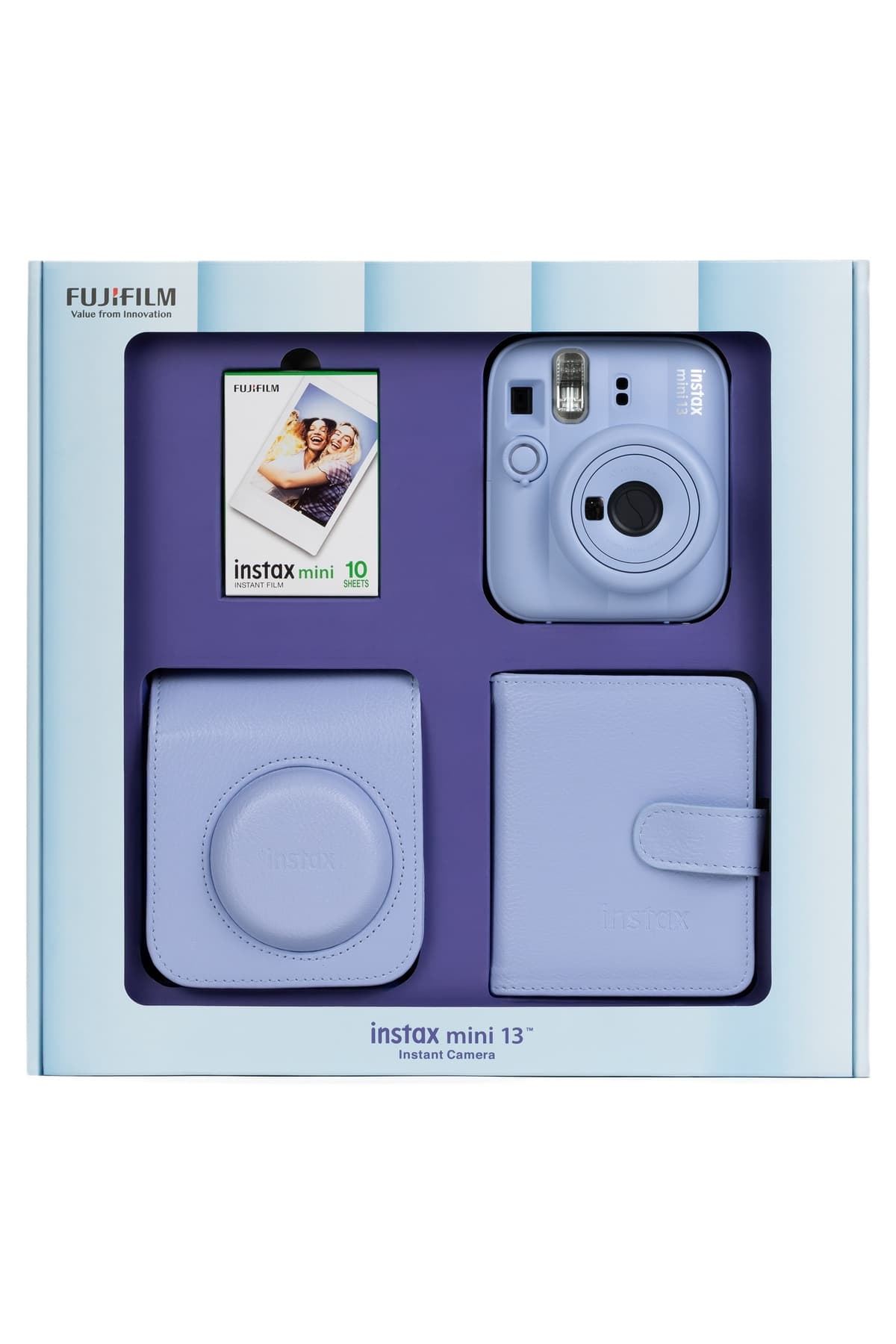 دوربین فوری Fujifilm instax mini 13 آبی با ۱۰ فیلم، آلبوم و کیف چرمی دوربین فوری Fujifilm instax mini 13 آبی با ۱۰ فیلم، آلبوم و کیف چرمی