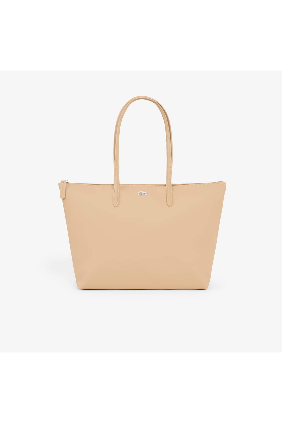 کیف دوشی زنانه Lacoste بژ بزرگ مدل L.12.12 کیف دوشی زنانه Lacoste بژ بزرگ مدل L.12.12