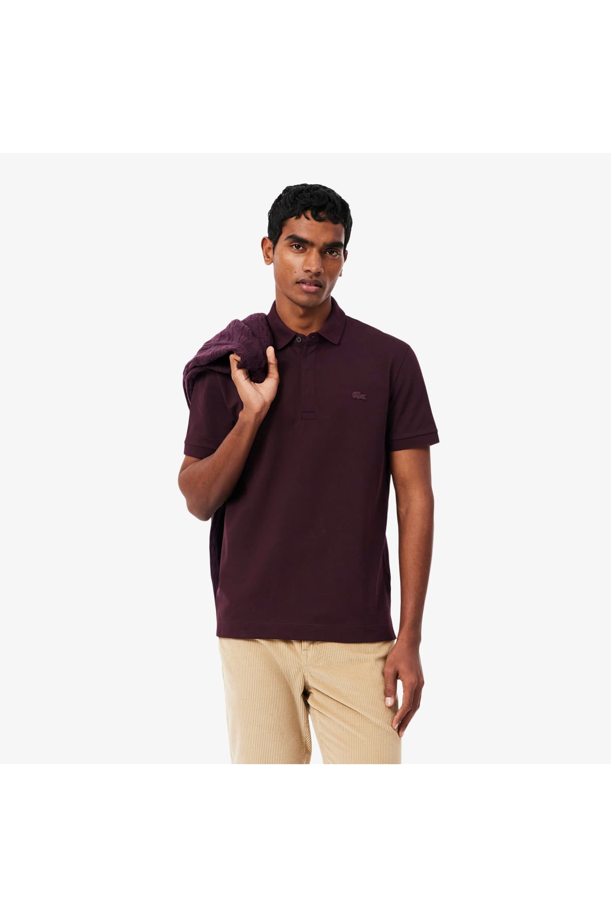 پولوشرت مردانه Lacoste زرشکی فیت معمولی مدل Paris پولوشرت مردانه Lacoste زرشکی فیت معمولی مدل Paris