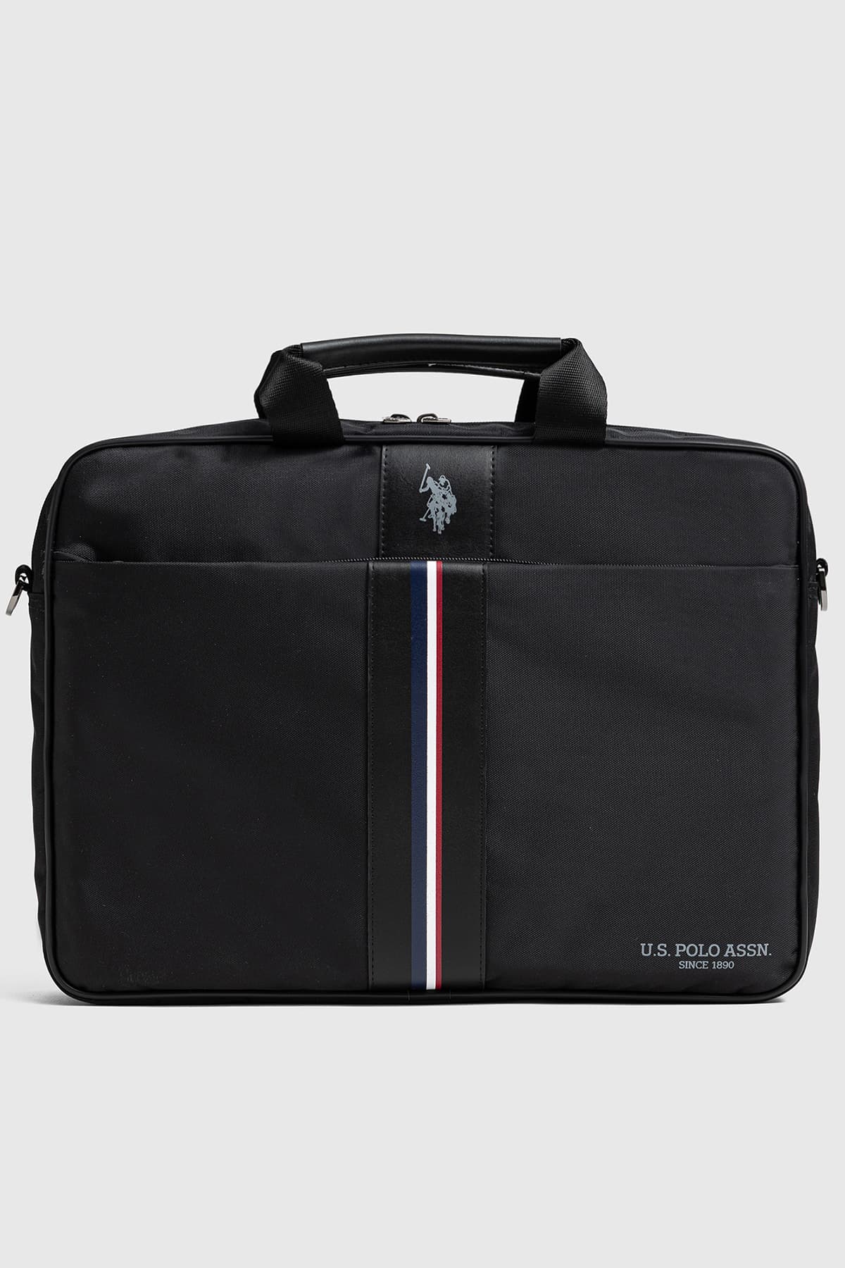 کیف لپتاپ زنانه U.S. Polo Assn. با بند شانهای و جای لپتاپ مشکی مدل 26055-26058 کیف لپتاپ زنانه U.S. Polo Assn. با بند شانهای و جای لپتاپ مشکی مدل 26055-26058