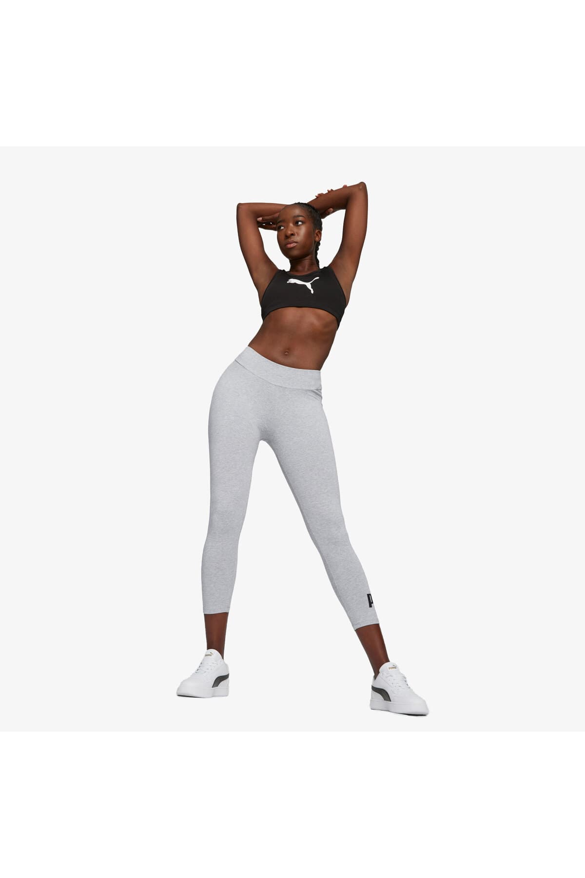تایت زنانه Puma Essentials 3/4 لوگو دار مشکی تایت زنانه Puma Essentials 3/4 لوگو دار مشکی