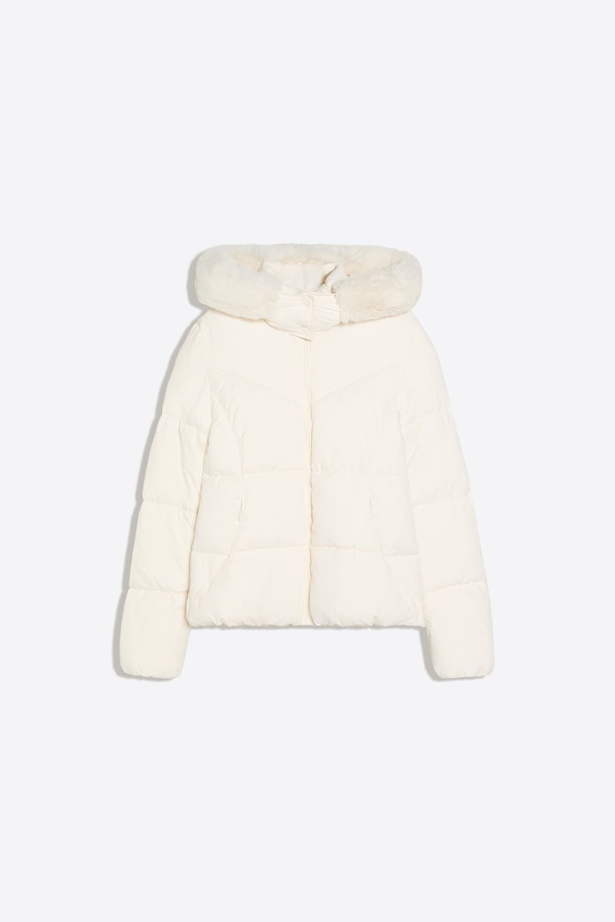 ژاکت زنانه Bershka کلاهدار خزدار بادی ژاکت زنانه Bershka کلاهدار خزدار بادی