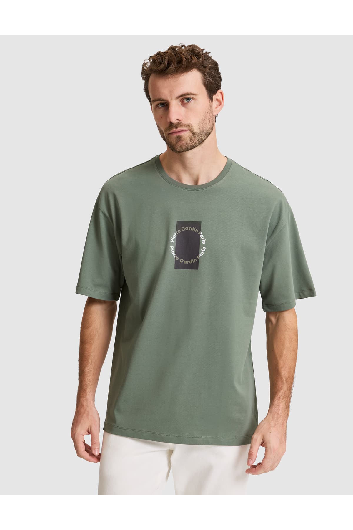 تیشرت یقهگرد Pierre Cardin خاکی با فیت راحت مدل 50310155-VR027 تیشرت یقهگرد Pierre Cardin خاکی با فیت راحت مدل 50310155-VR027