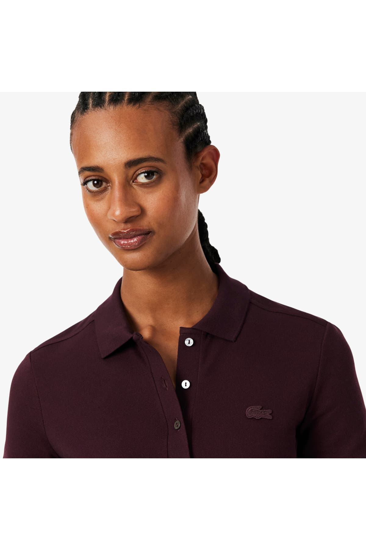 پولوی زنانه Lacoste اسلیم فیت بوردو مدل L.12.D پولوی زنانه Lacoste اسلیم فیت بوردو مدل L.12.D