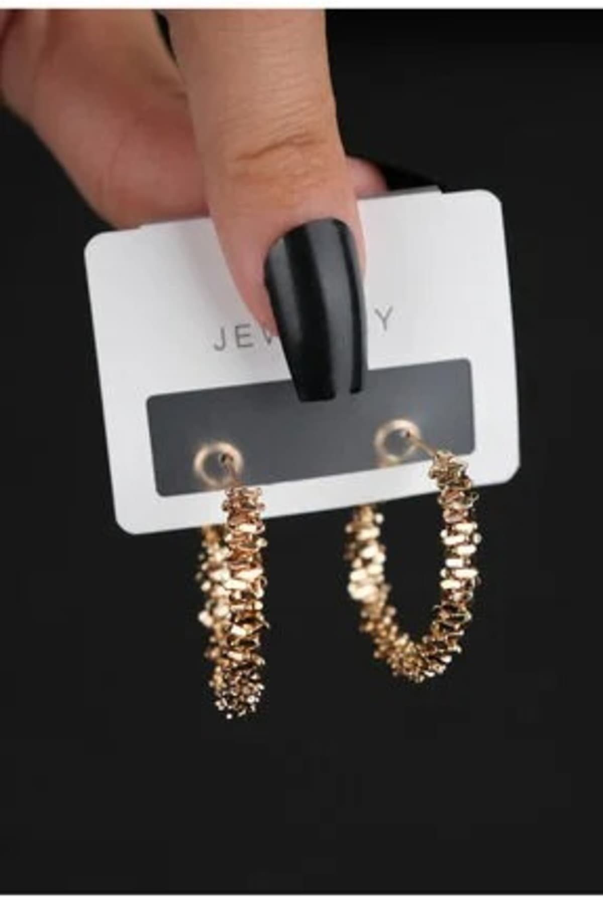 گوشواره حلقهای زنانه Jack Ferrero استیل بافتدار زردرنگ ضدتیرگی گوشواره حلقهای زنانه Jack Ferrero استیل بافتدار زردرنگ ضدتیرگی