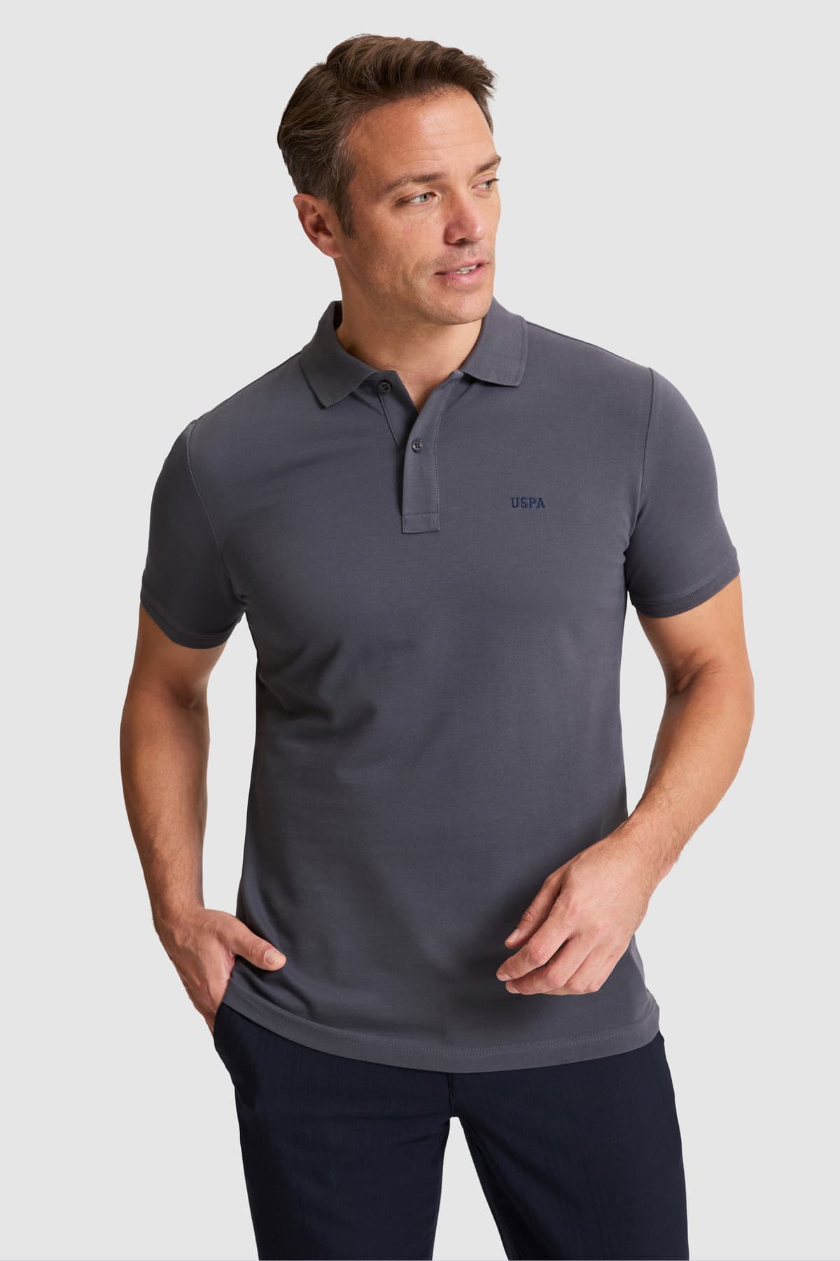 تیشرت مردانه U.S. Polo Assn. آنتراسیت یقه پولو فیت معمولی مدل 50326963-VR006 تیشرت مردانه U.S. Polo Assn. آنتراسیت یقه پولو فیت معمولی مدل 50326963-VR006