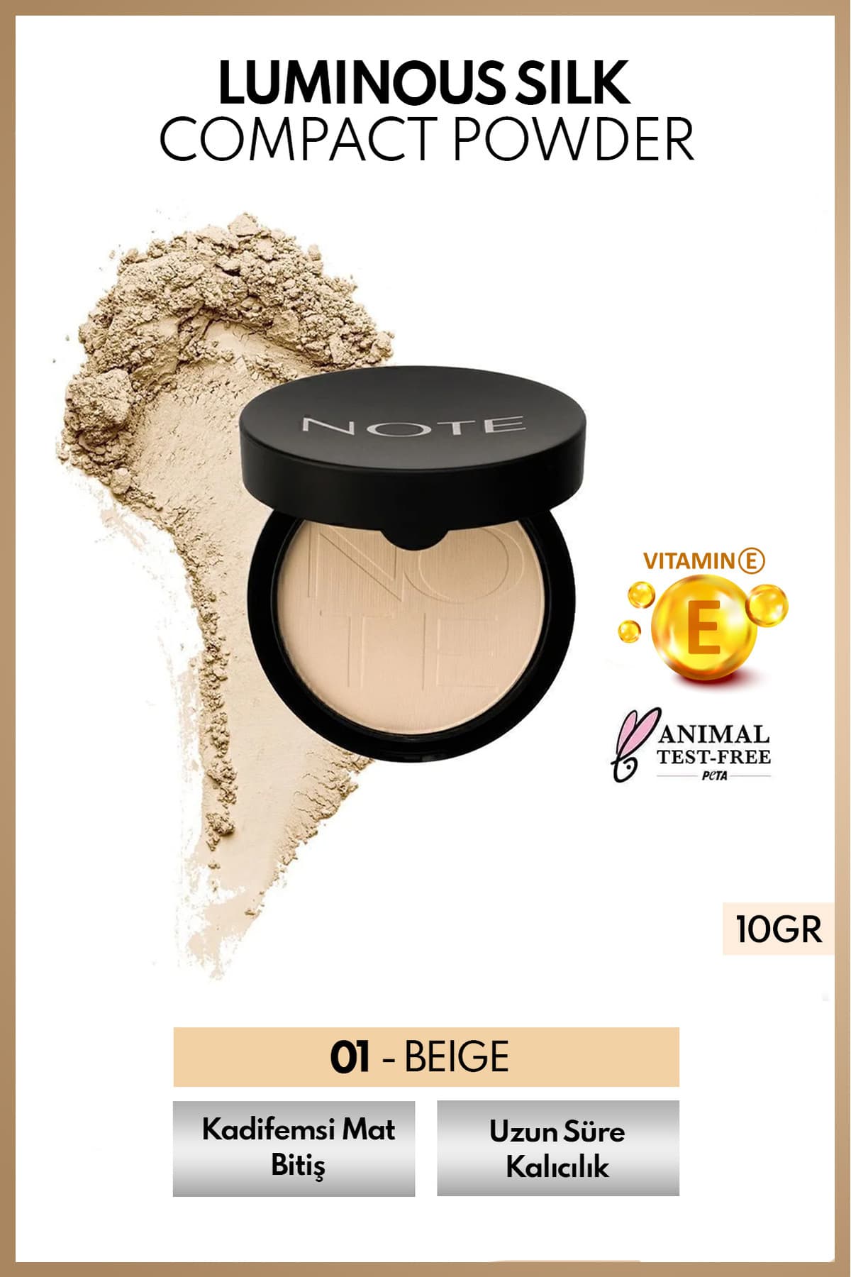 پودر فشرده صورت Note Cosmetics با جلوه مات مدل 01 Beige پودر فشرده صورت Note Cosmetics با جلوه مات مدل 01 Beige
