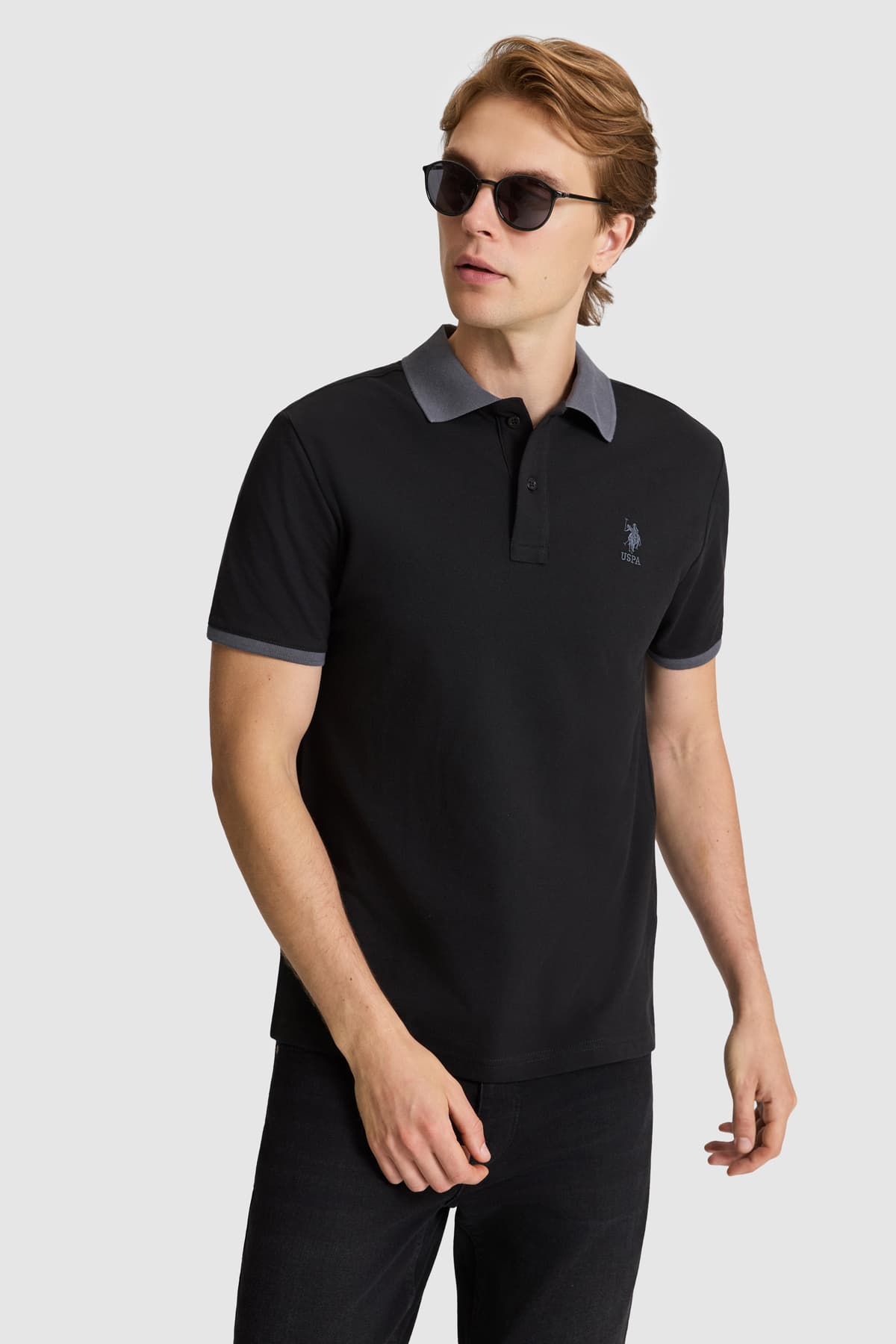 تیشرت مردانه مشکی یقه پولو ساده فیت معمولی U.S. Polo Assn. مدل 50326978-VR046 تیشرت مردانه مشکی یقه پولو ساده فیت معمولی U.S. Polo Assn. مدل 50326978-VR046