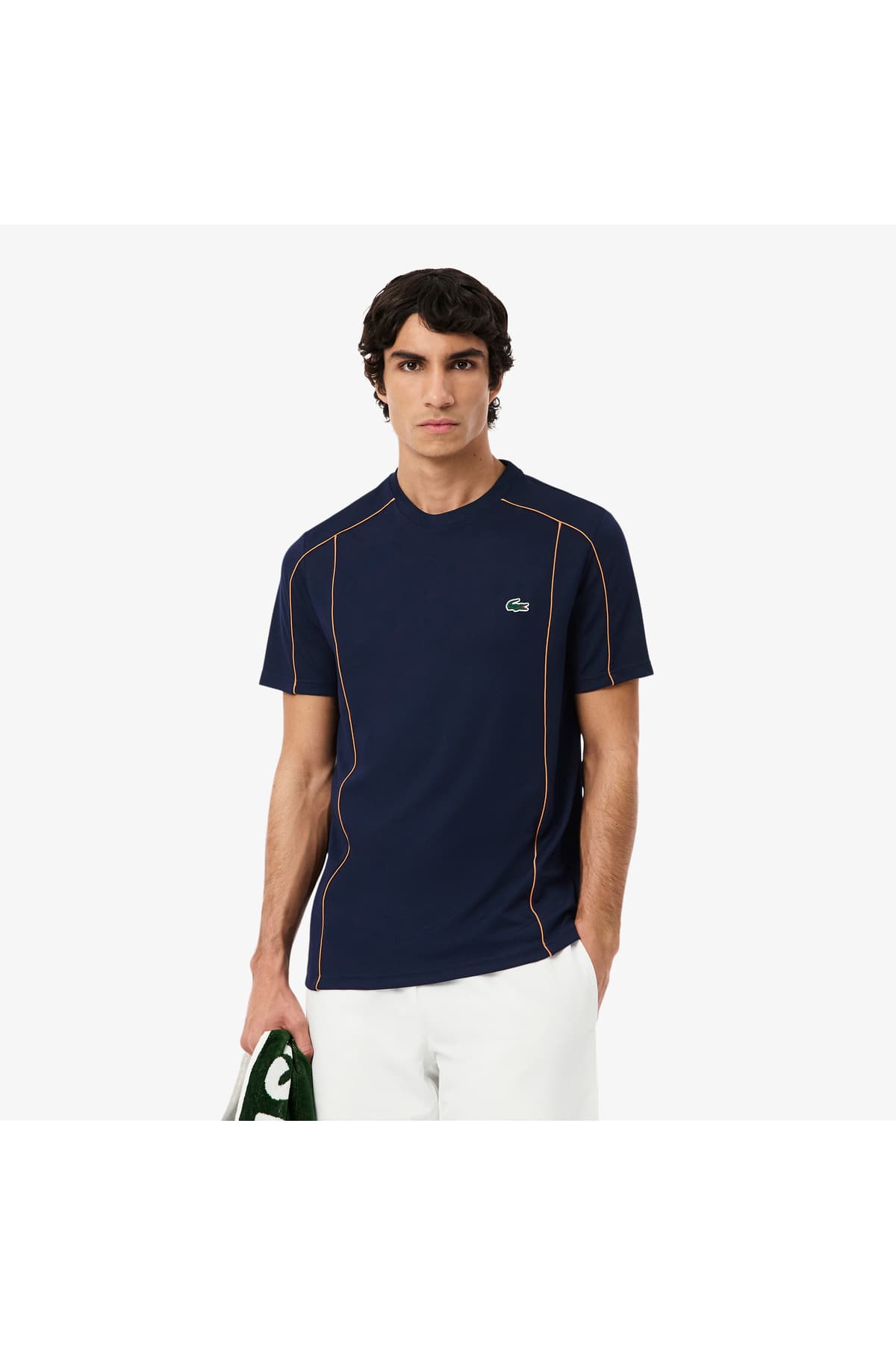 تیشرت مردانه Lacoste SPORT یقه گرد فیت معمولی چاپدار سرمهای تیشرت مردانه Lacoste SPORT یقه گرد فیت معمولی چاپدار سرمهای