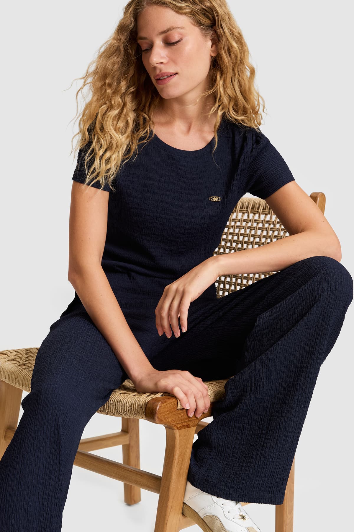 تیشرت زنانه U.S. Polo Assn. یقهگرد سرمهای مدل 50323475-VR033 تیشرت زنانه U.S. Polo Assn. یقهگرد سرمهای مدل 50323475-VR033