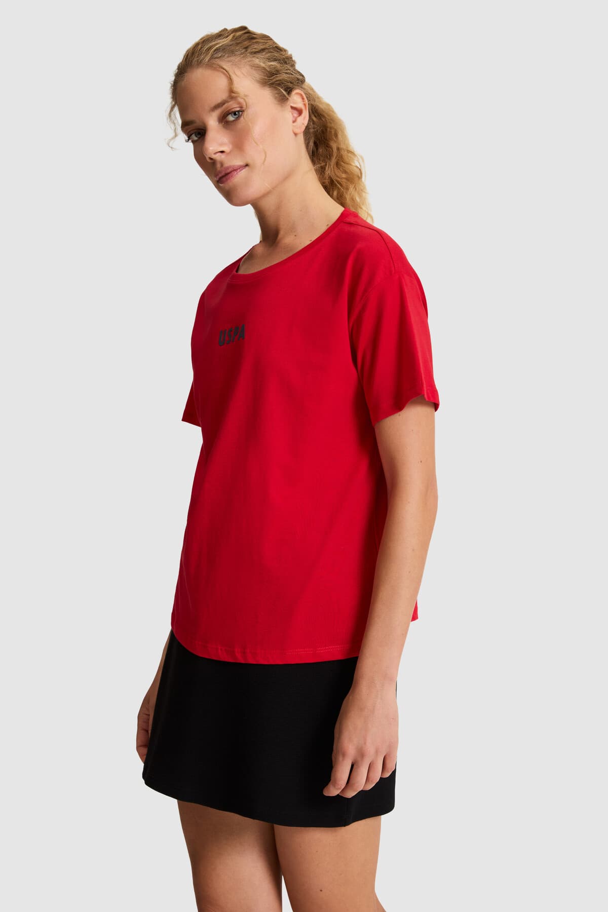 تیشرت زنانه یقه گرد قرمز U.S. Polo Assn. مدل 50323530-VR030 تیشرت زنانه یقه گرد قرمز U.S. Polo Assn. مدل 50323530-VR030