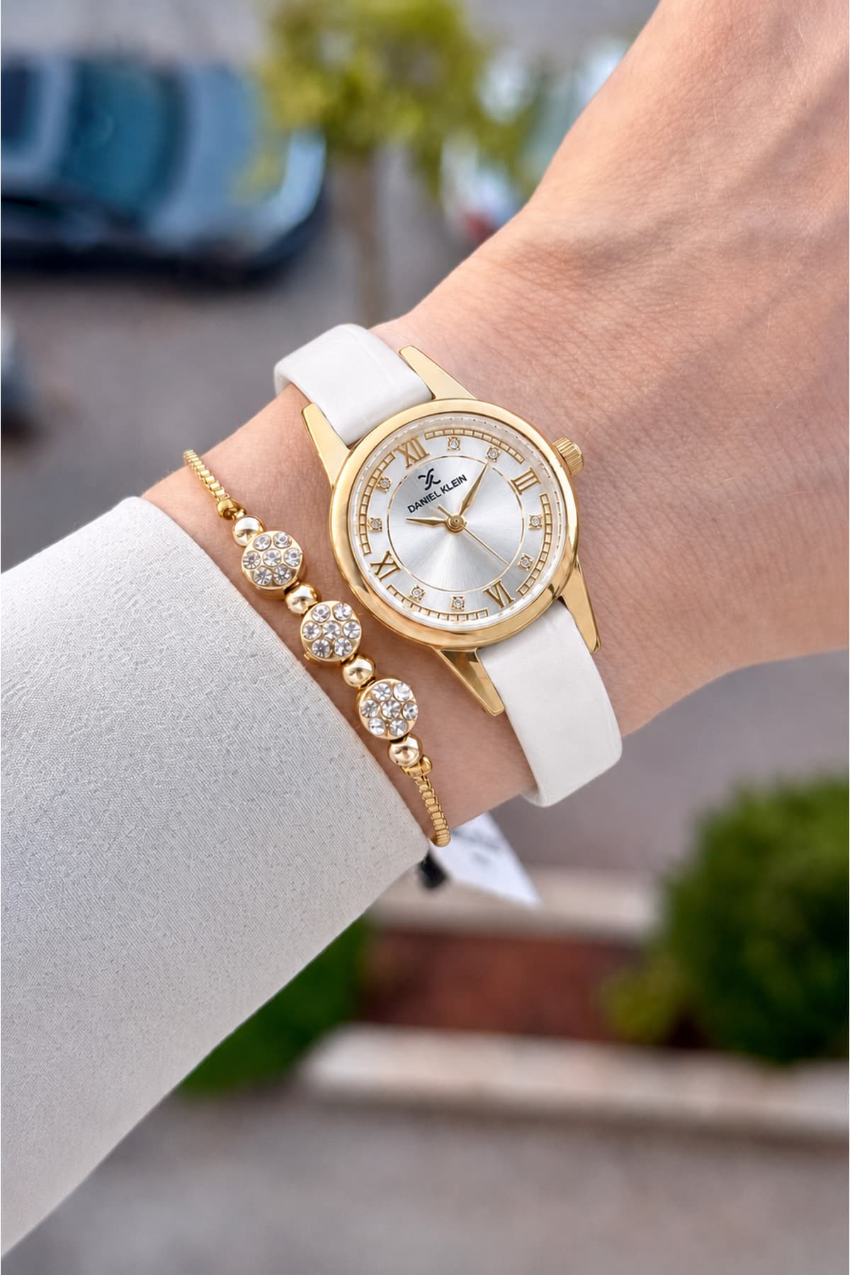 ساعت مچی زنانه Daniel Klein بند طلایی سفید 25 mm ساعت مچی زنانه Daniel Klein بند طلایی سفید 25 mm