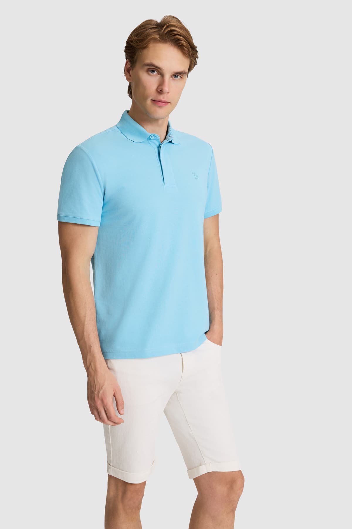 تیشرت مردانه یقه پولو U.S. Polo Assn. ساده سنگی فیت اسلیم مدل 50327003-VR049 تیشرت مردانه یقه پولو U.S. Polo Assn. ساده سنگی فیت اسلیم مدل 50327003-VR049