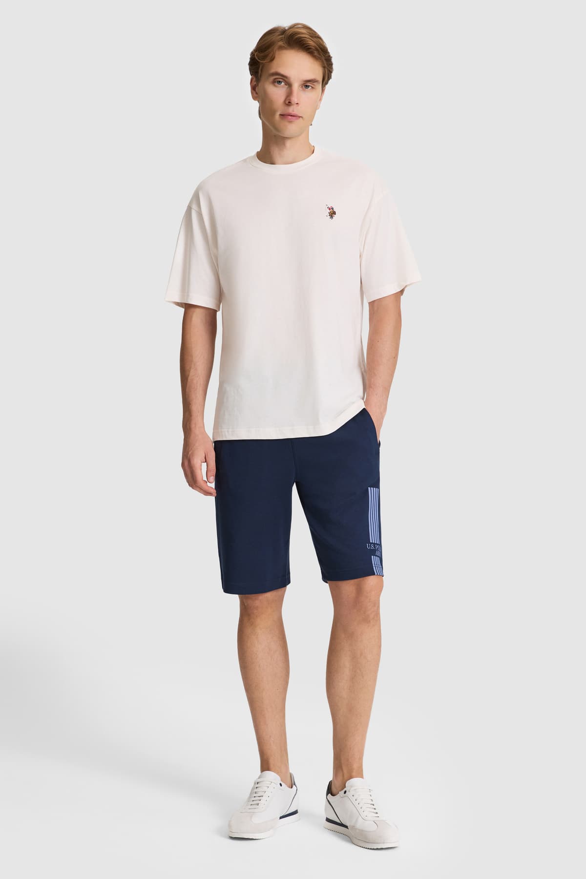 شورت مردانه U.S. Polo Assn. بافتنی سرمهای مدل 50327204-VR033 شورت مردانه U.S. Polo Assn. بافتنی سرمهای مدل 50327204-VR033