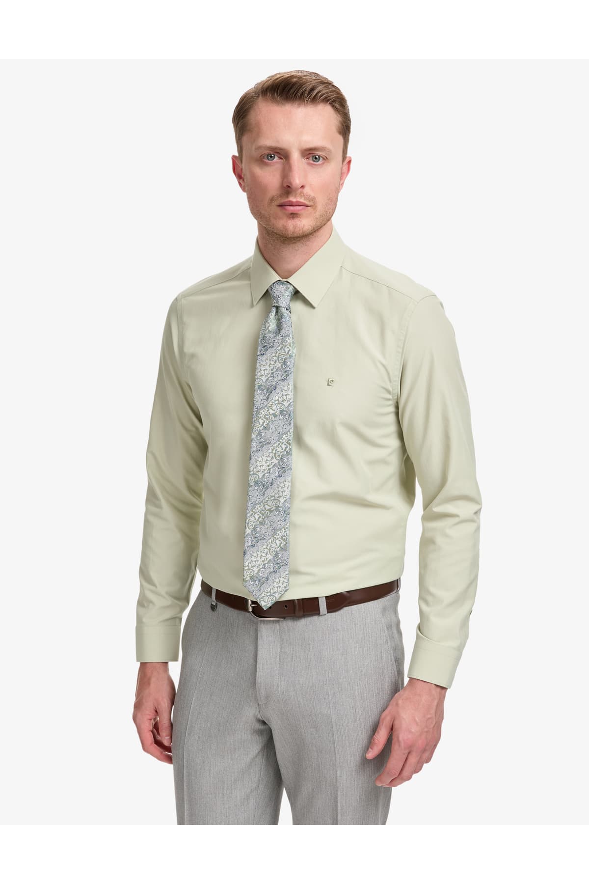 پیراهن مردانه Pierre Cardin سبز اسلیم فیت آستین بلند بیسیک مدل 50325338-VR054 پیراهن مردانه Pierre Cardin سبز اسلیم فیت آستین بلند بیسیک مدل 50325338-VR054