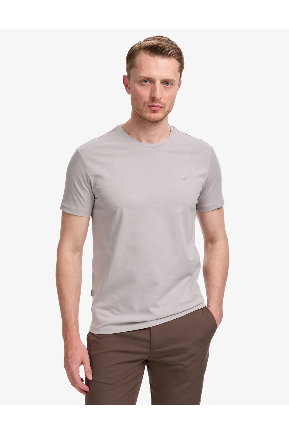 تیشرت Pierre Cardin نخی یقه گرد فیت اسلیم خاکستری مدل 50325307-VR024 تیشرت Pierre Cardin نخی یقه گرد فیت اسلیم خاکستری مدل 50325307-VR024