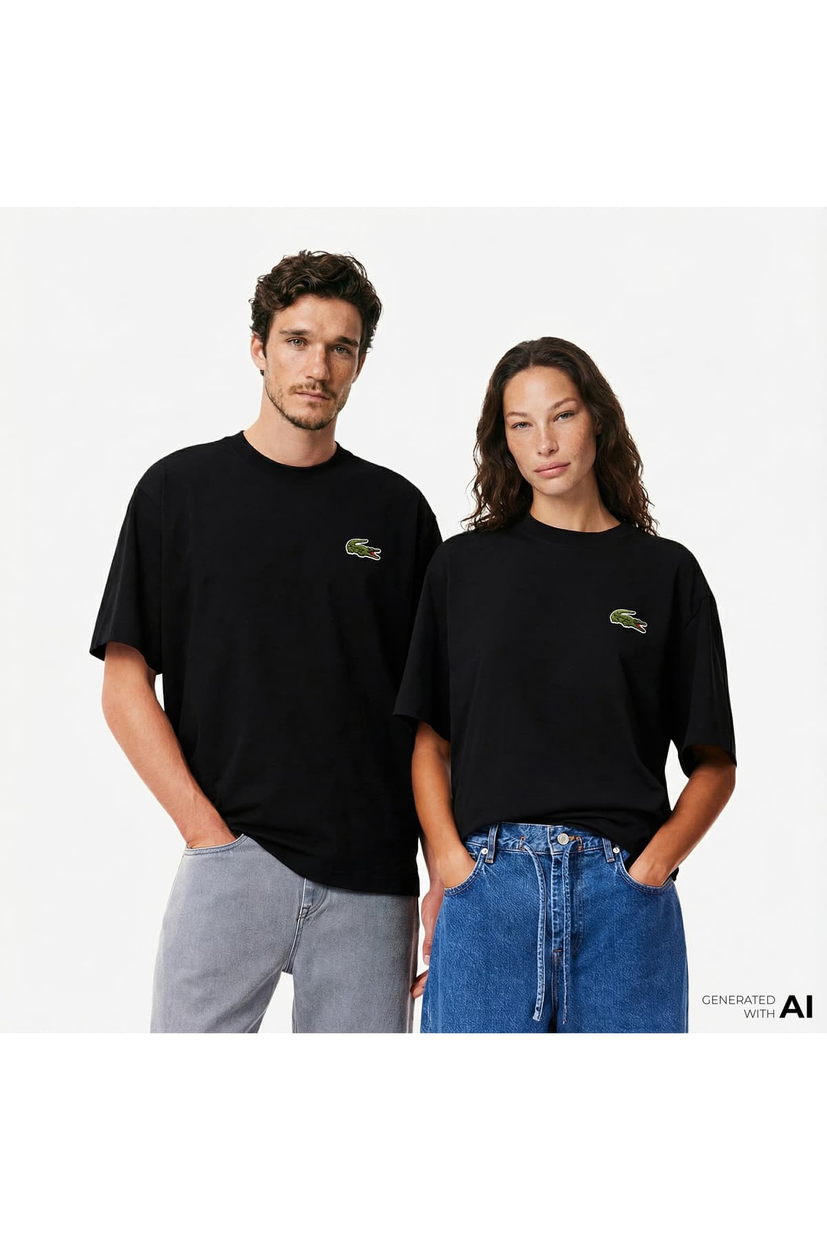 تیشرت مردانه Lacoste مشکی فیت آزاد تیشرت مردانه Lacoste مشکی فیت آزاد