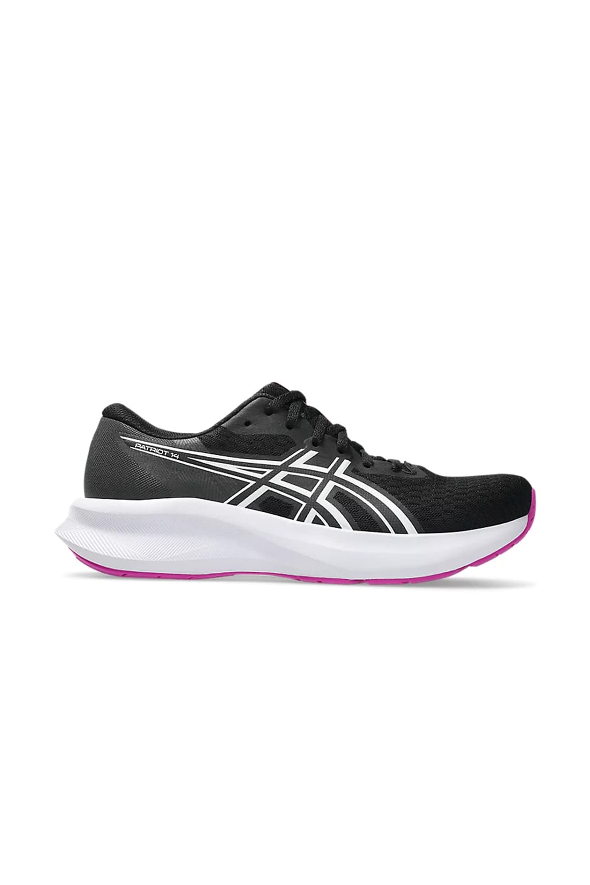 کفش دویدن یونیسکس Asics Patriot 14 مشکی مدل 1012B836-005 کفش دویدن یونیسکس Asics Patriot 14 مشکی مدل 1012B836-005