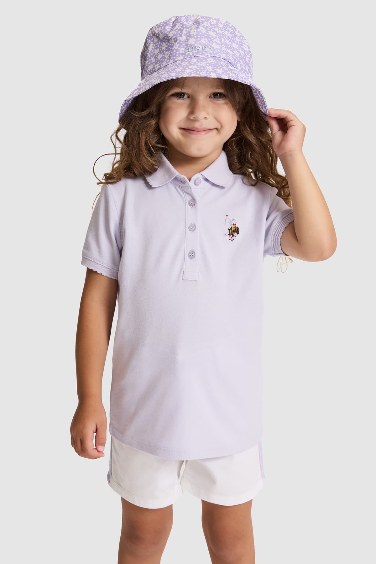 تیشرت دخترانه U.S. Polo Assn. صورتی یقه پولو ساده مدل 50325592-VR041 تیشرت دخترانه U.S. Polo Assn. صورتی یقه پولو ساده مدل 50325592-VR041