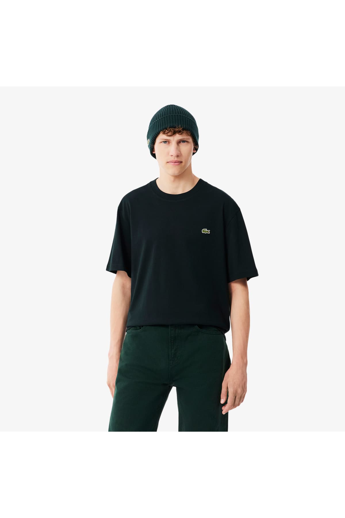 تیشرت مردانه Lacoste فیت کلاسیک یقه گرد سبز تیره تیشرت مردانه Lacoste فیت کلاسیک یقه گرد سبز تیره