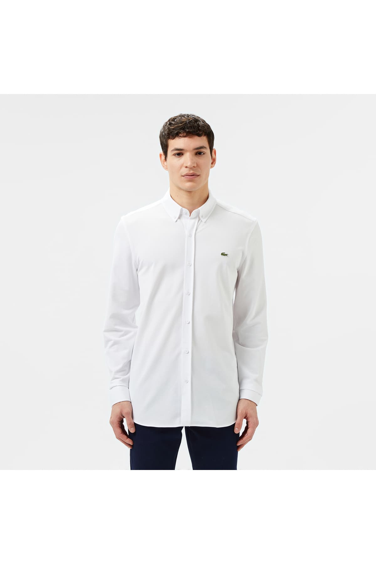 پیراهن مردانه Lacoste یقه دکمهدار فیت اسلیم مشکی پیراهن مردانه Lacoste یقه دکمهدار فیت اسلیم مشکی