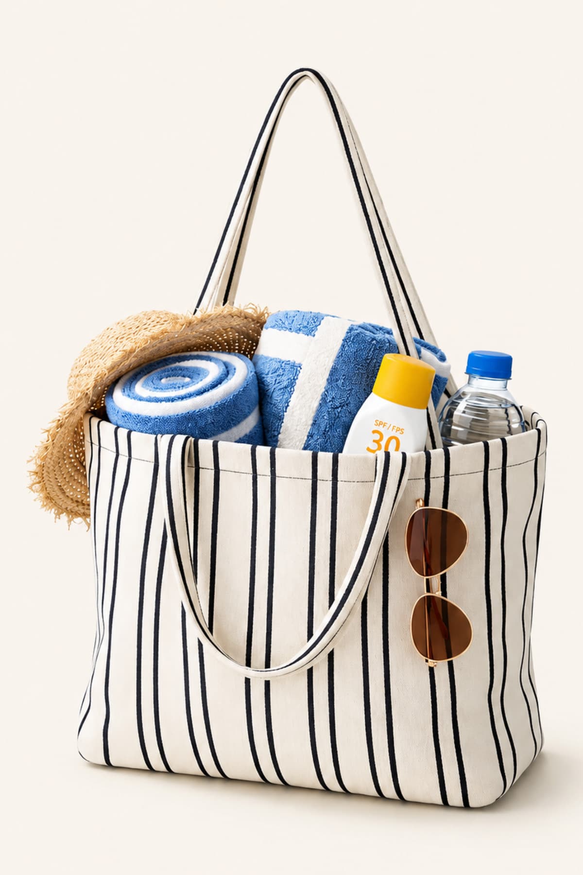 کیف ساحلی Woys Bags بافت طرح راهراه مشکی کیف ساحلی Woys Bags بافت طرح راهراه مشکی