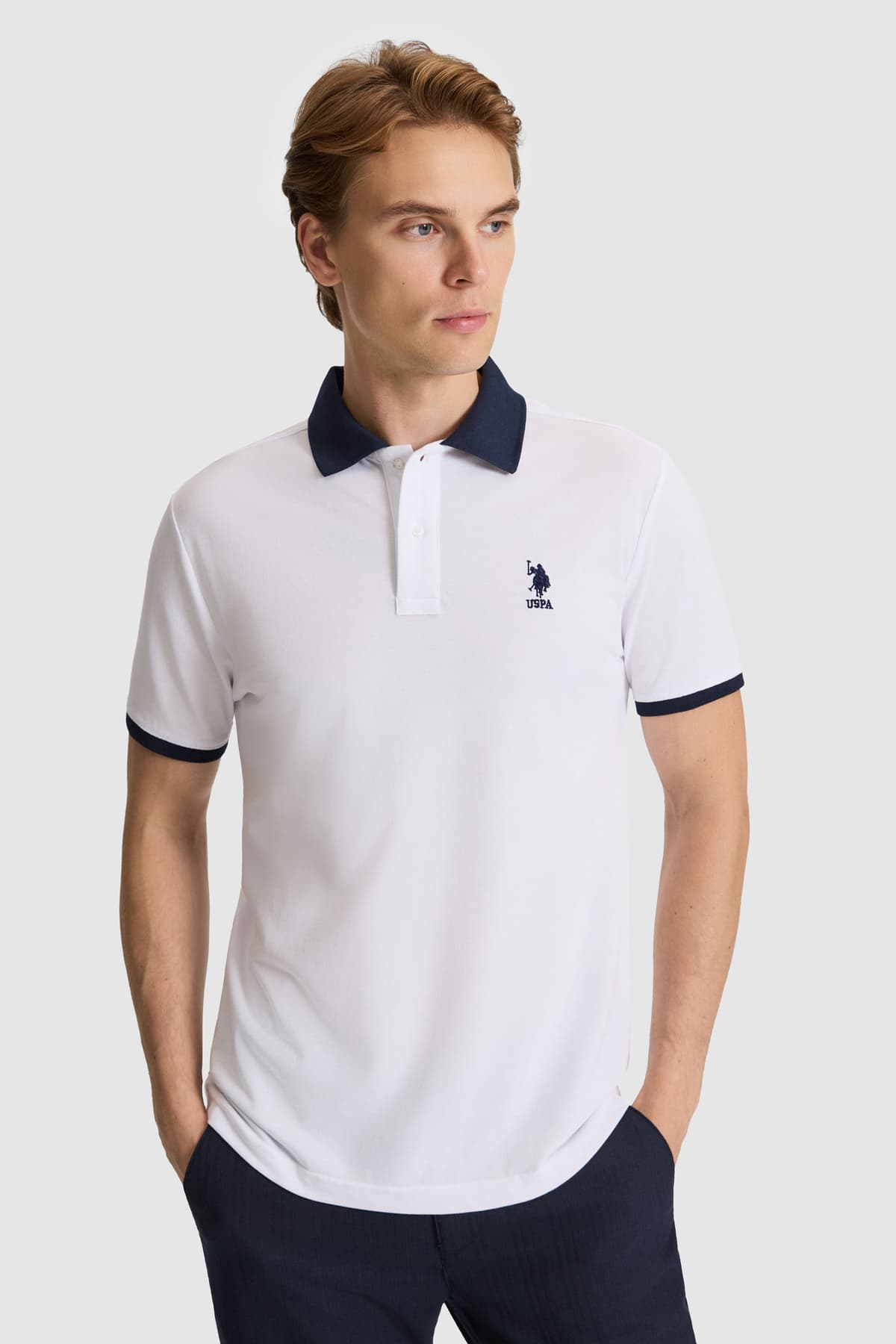تیشرت مردانه یقه پولو U.S. Polo Assn. سفید فیت معمولی مدل 50326978-VR013 تیشرت مردانه یقه پولو U.S. Polo Assn. سفید فیت معمولی مدل 50326978-VR013