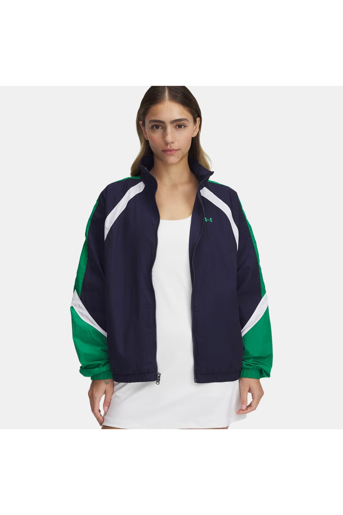 ژاکت ورزشی زنانه Under Armour کرینکل سرمهای Icon ژاکت ورزشی زنانه Under Armour کرینکل سرمهای Icon