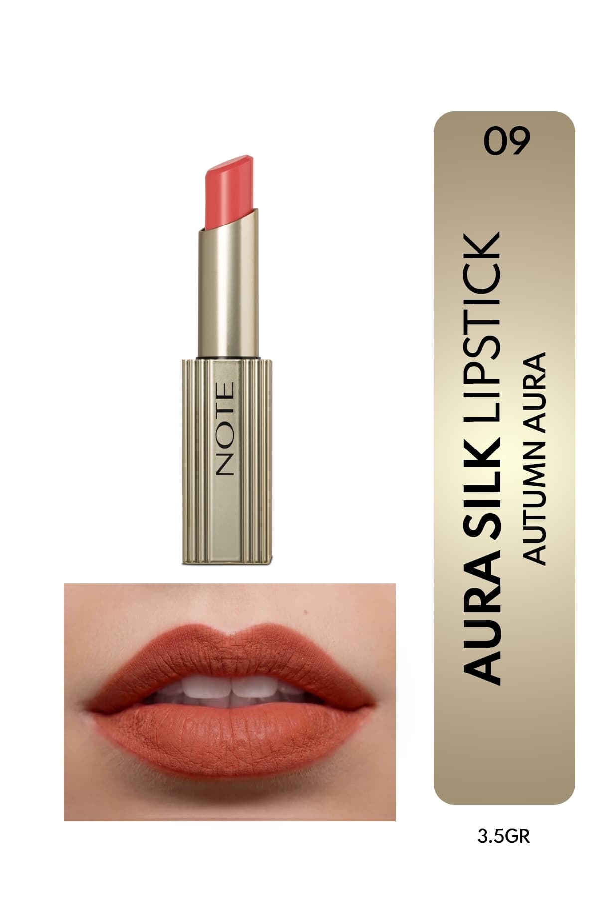 رژ لب Note Cosmetics کرمی نیمهدرخشان 09 Autumn Aura - مرجانی رژ لب Note Cosmetics کرمی نیمهدرخشان 09 Autumn Aura - مرجانی