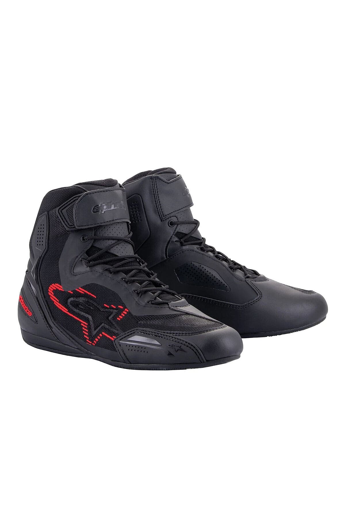 بوت موتورسواری محافظدار Alpinestars Faster-3 Rideknit سیاه خاکستری قرمز بوت موتورسواری محافظدار Alpinestars Faster-3 Rideknit سیاه خاکستری قرمز