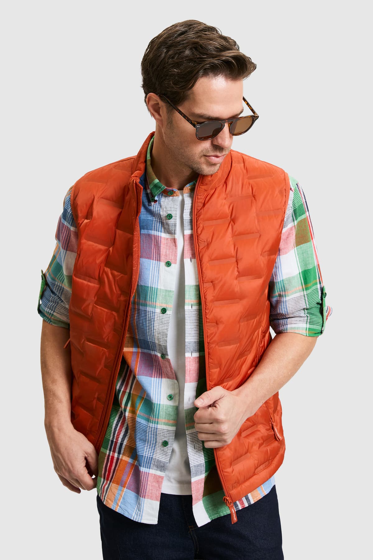 جلیقه مردانه U.S. Polo Assn. قرمز آجری مدل 50319210-VR031 جلیقه مردانه U.S. Polo Assn. قرمز آجری مدل 50319210-VR031