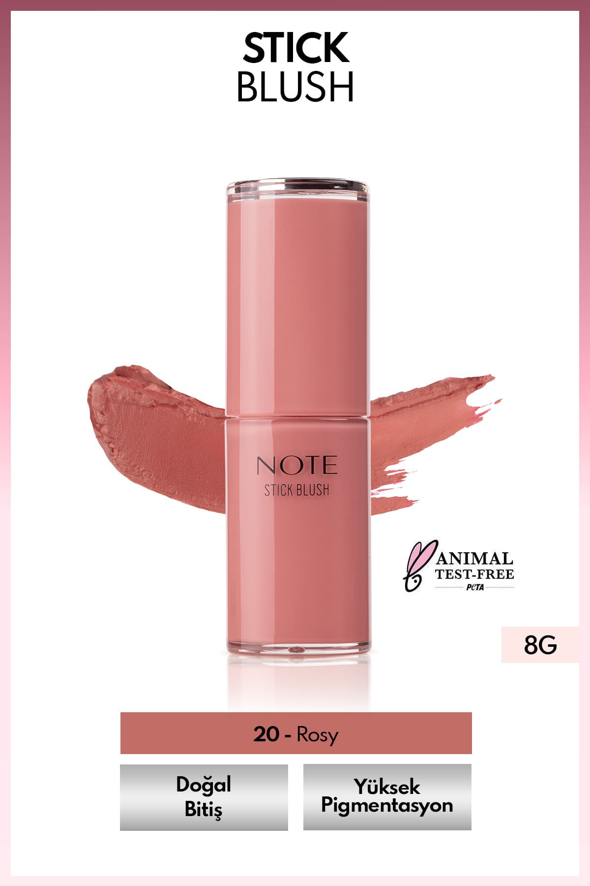 رژگونه استیکی Note Cosmetics مرطوبکننده و نرم مدل 20 Rosy رژگونه استیکی Note Cosmetics مرطوبکننده و نرم مدل 20 Rosy