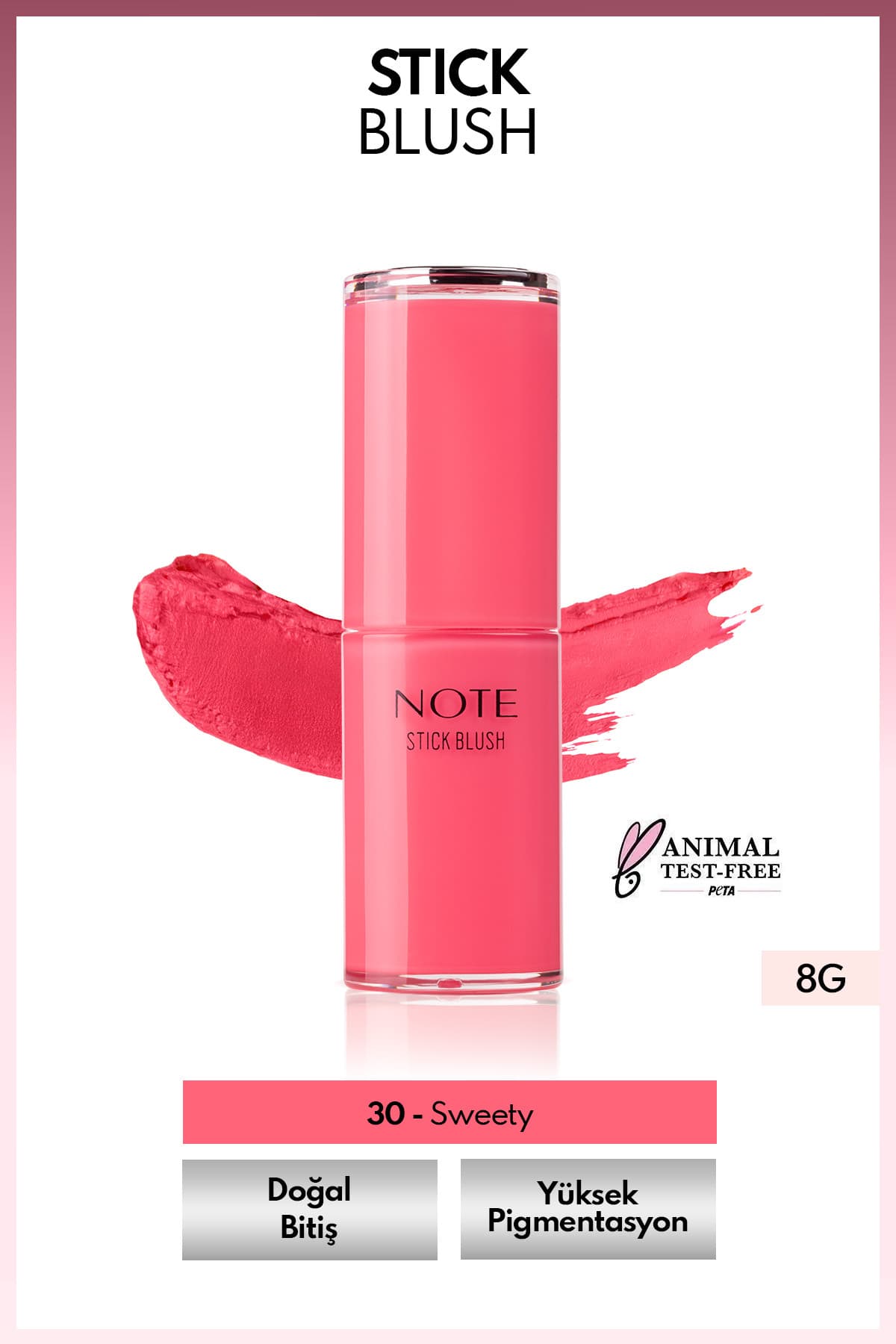 رژگونه استیک Note Cosmetics نرم و مرطوبکننده مدل 30 Sweety رژگونه استیک Note Cosmetics نرم و مرطوبکننده مدل 30 Sweety