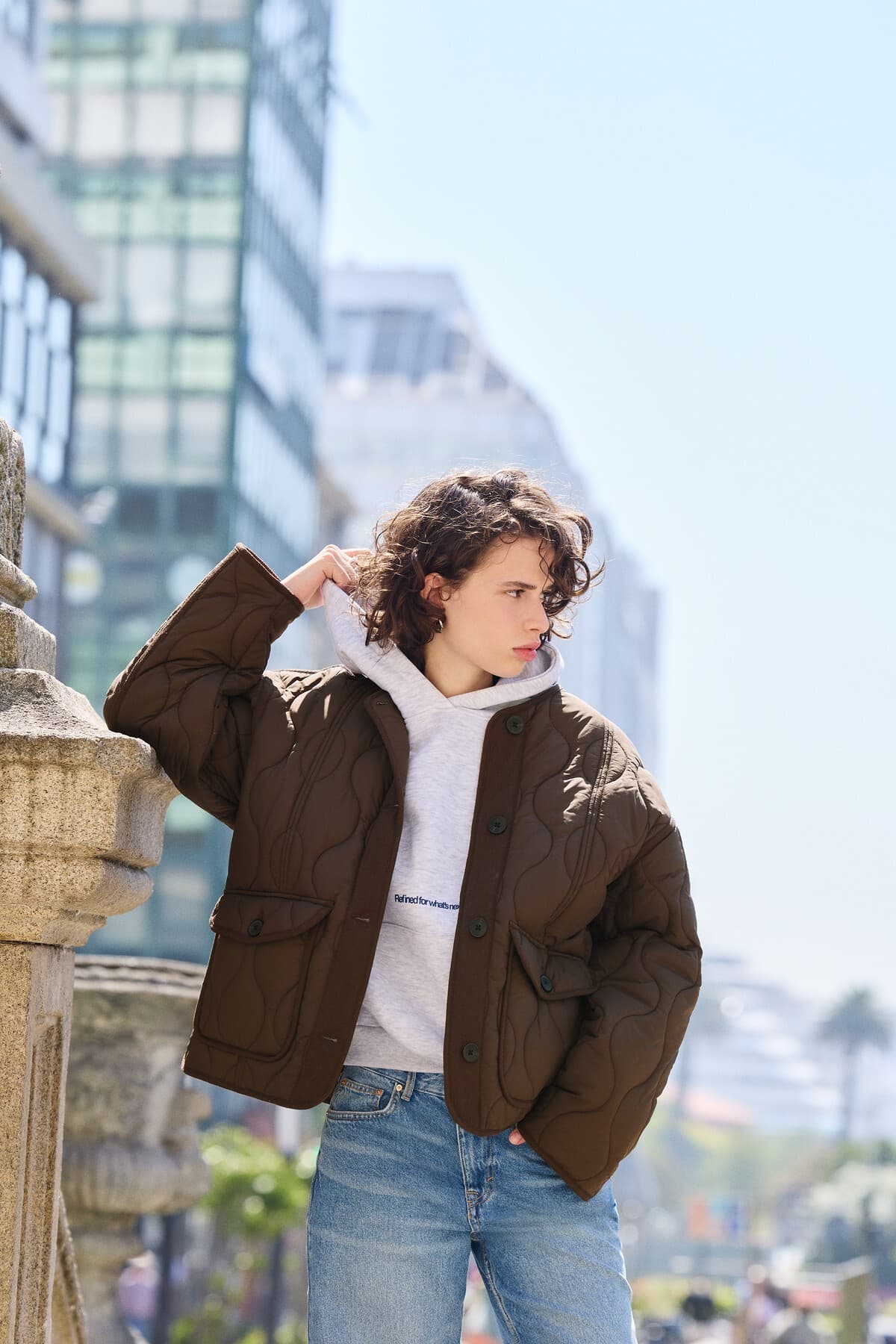 کاپشن پفی جیبدار Pull & Bear کاپشن پفی جیبدار Pull & Bear