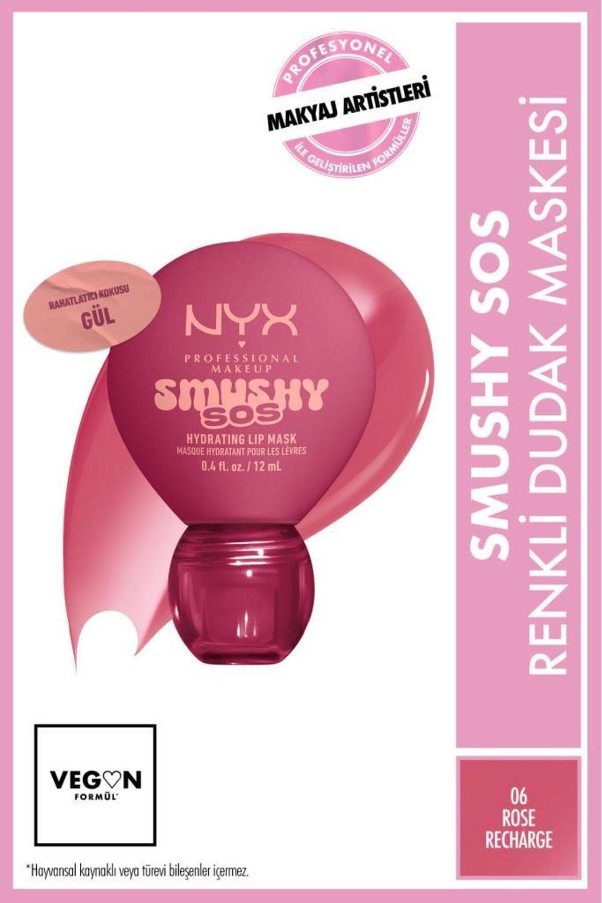 ماسک لب رنگی NYX Professional Makeup مرطوبکننده مدل 06 Rose Recharge ماسک لب رنگی NYX Professional Makeup مرطوبکننده مدل 06 Rose Recharge
