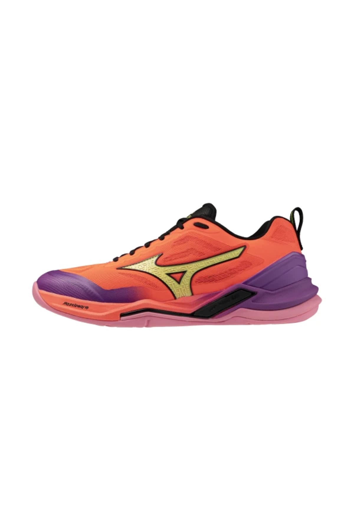 کفش هندبال یونیسکس Mizuno مدل Wave Stealth Elite نارنجی و بنفش کفش هندبال یونیسکس Mizuno مدل Wave Stealth Elite نارنجی و بنفش