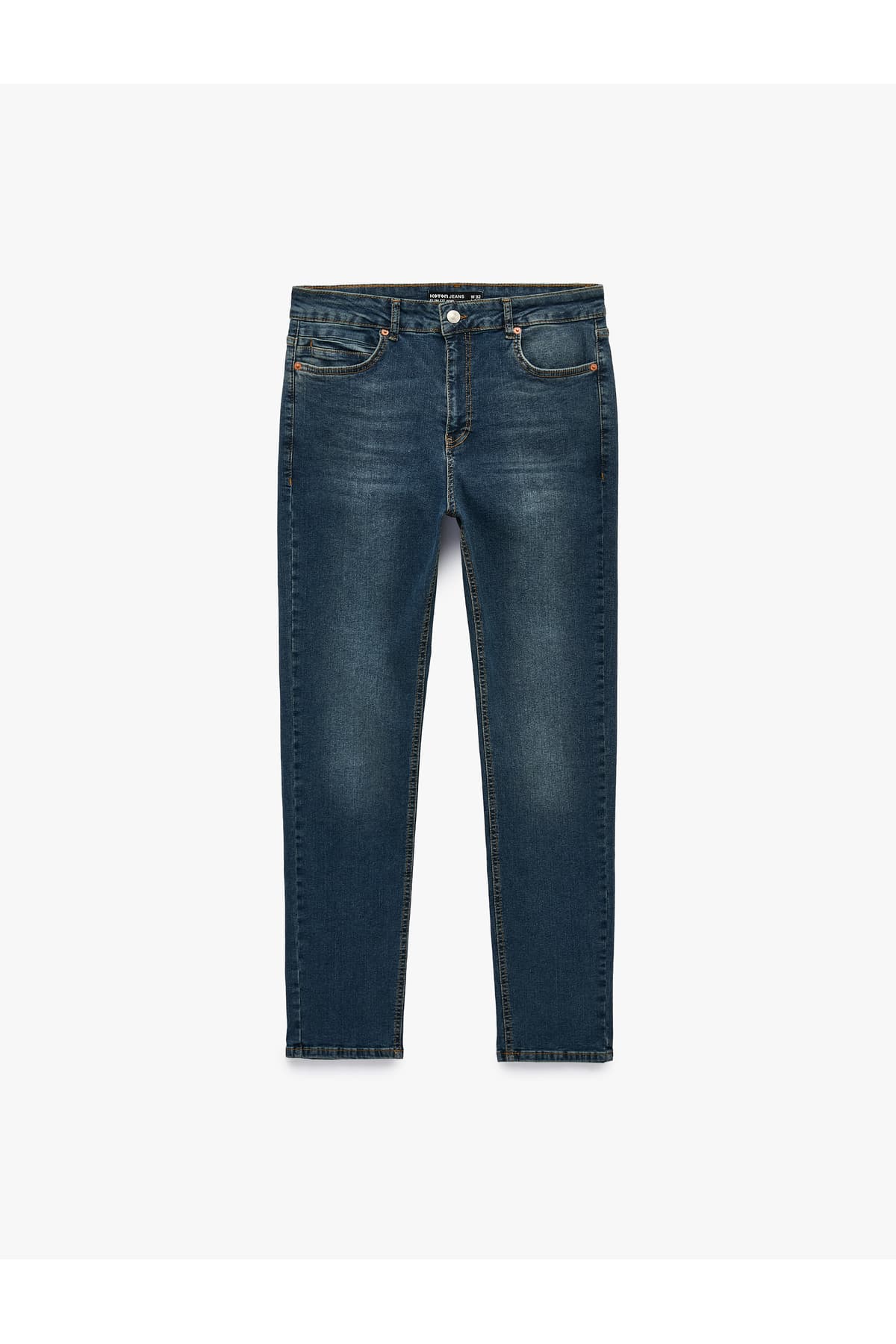 شلوار جین مردانه Koton نخی کمر معمولی جیبدار Slim Fit مدل Brad Jean شلوار جین مردانه Koton نخی کمر معمولی جیبدار Slim Fit مدل Brad Jean