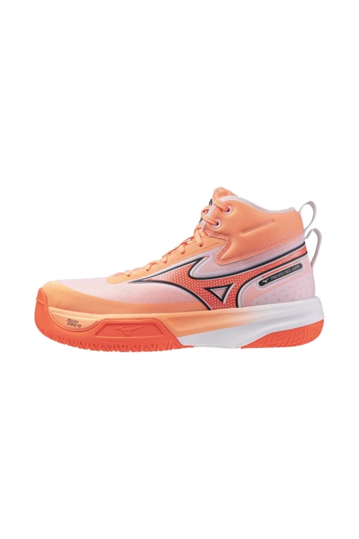 کفش والیبال مردانه Mizuno سفید و نارنجی مدل Neo Jump MID کفش والیبال مردانه Mizuno سفید و نارنجی مدل Neo Jump MID