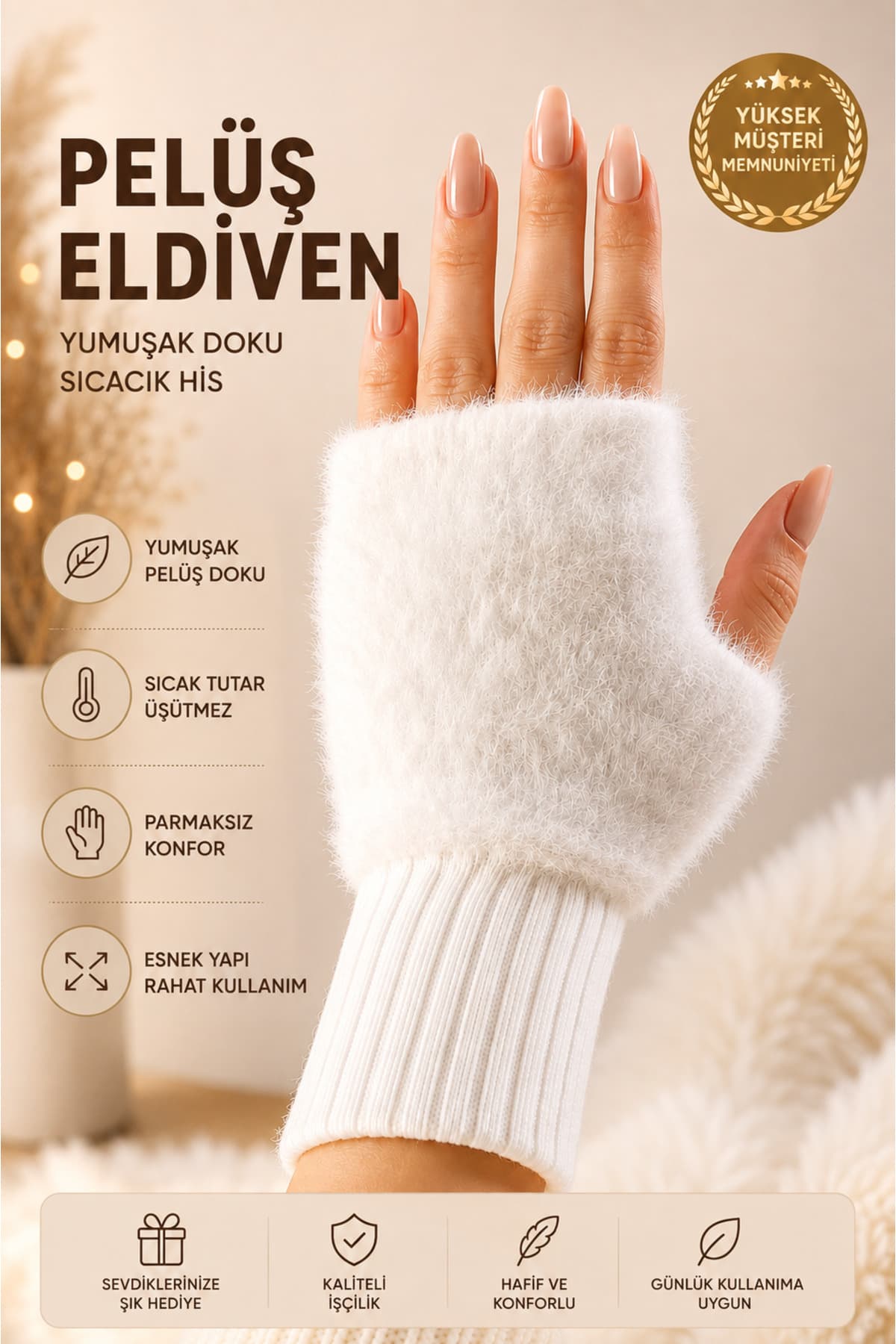 دستکش زنانه Hitit Socks یک جفت زمستانی بدون انگشت حرارتی کشسان پلار و پولیشی دستکش زنانه Hitit Socks یک جفت زمستانی بدون انگشت حرارتی کشسان پلار و پولیشی