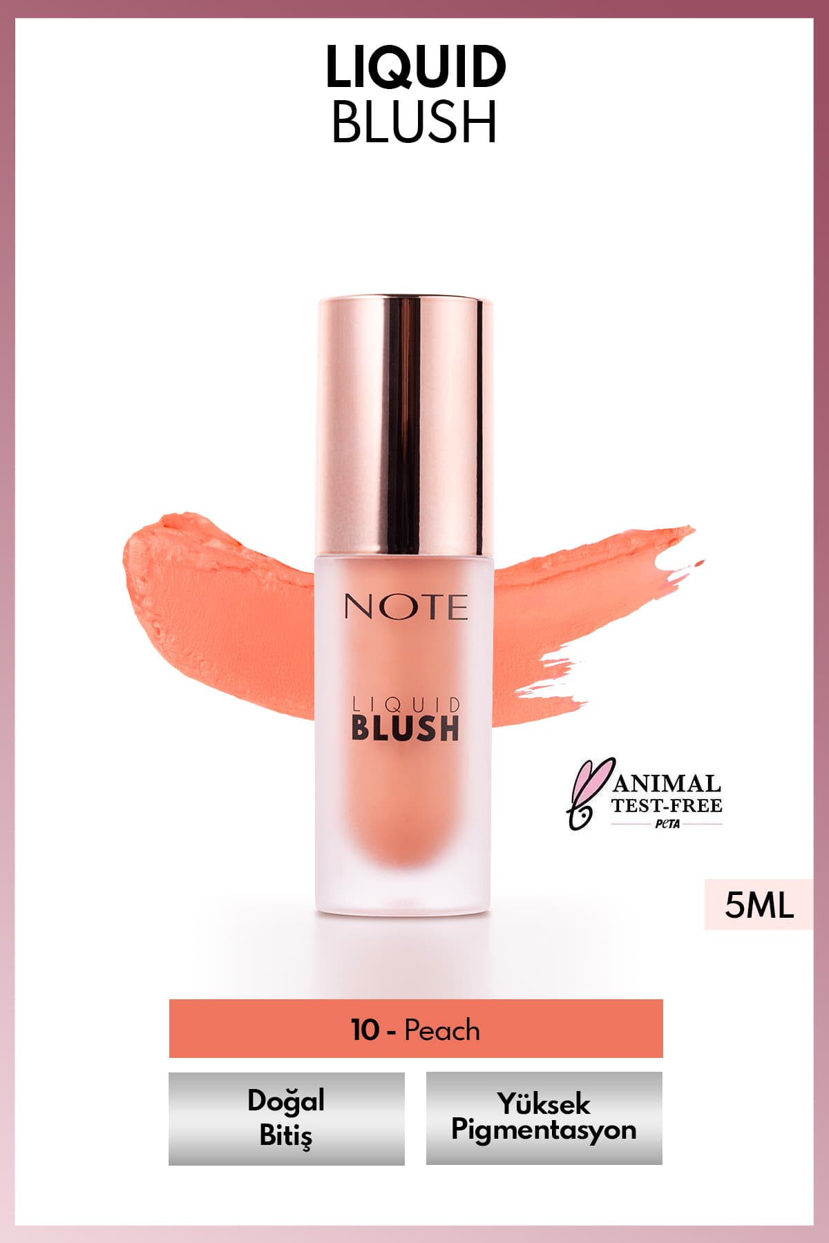 رژگونه مایع Note Cosmetics با اثر مرطوبکننده مدل 10 Peach (درخشان) رژگونه مایع Note Cosmetics با اثر مرطوبکننده مدل 10 Peach (درخشان)
