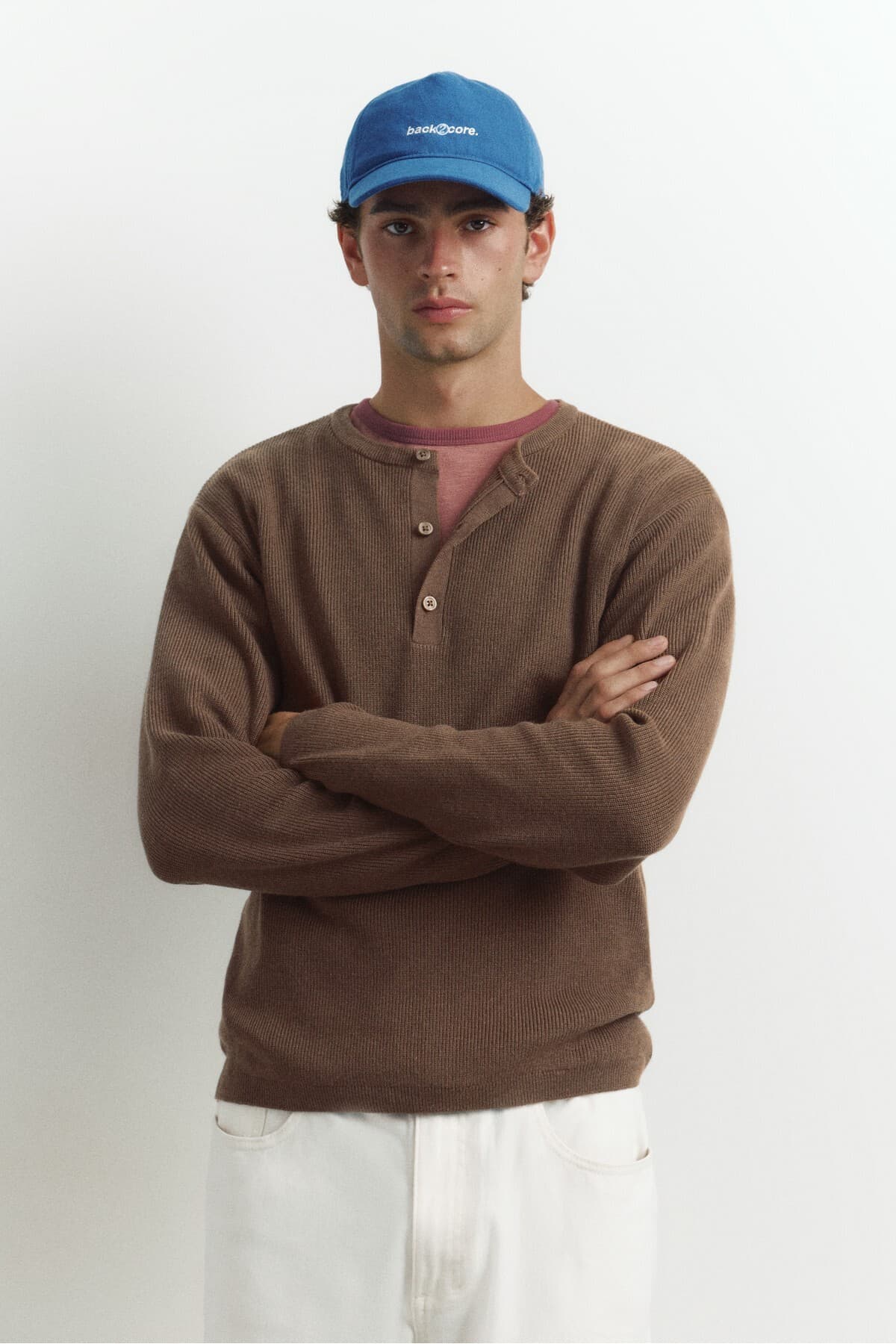 پلیور مردانه Pull & Bear یقه Henley پلیور مردانه Pull & Bear یقه Henley