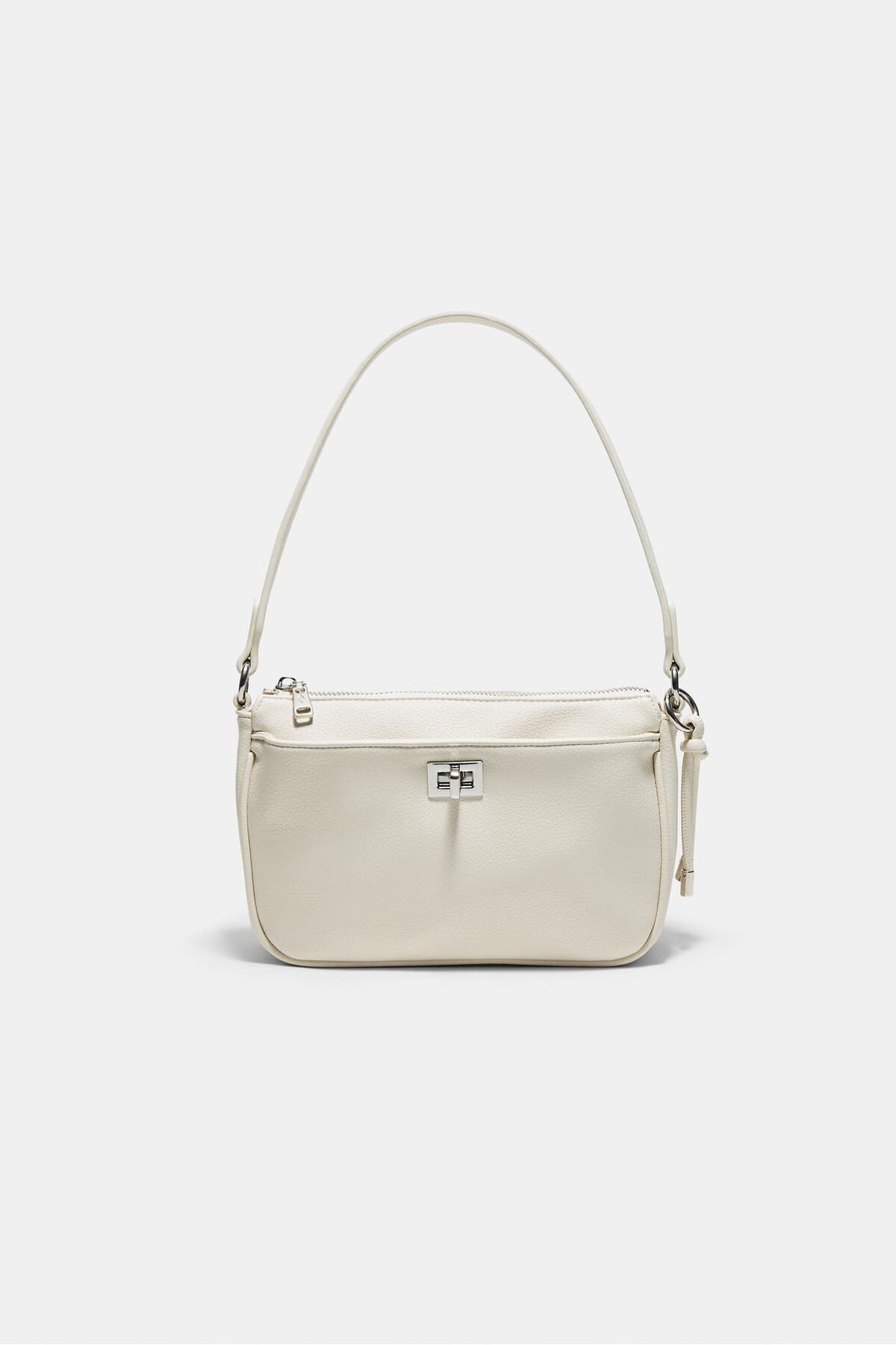 کیف دوشی زنانه Stradivarius با بند متقاطع و قفلدار کیف دوشی زنانه Stradivarius با بند متقاطع و قفلدار