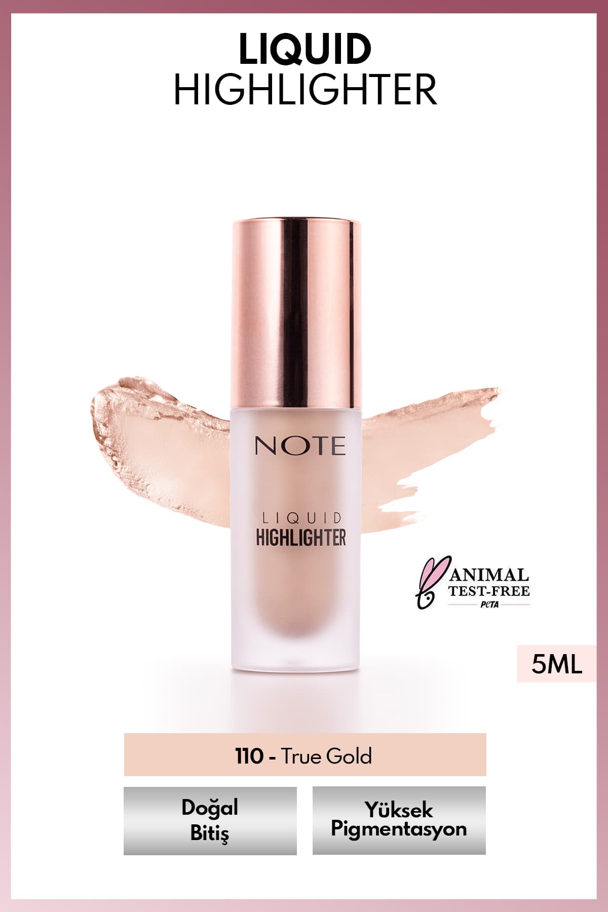 هایلایتر مایع مرطوبکننده Note Cosmetics رنگ 110 True Gold هایلایتر مایع مرطوبکننده Note Cosmetics رنگ 110 True Gold
